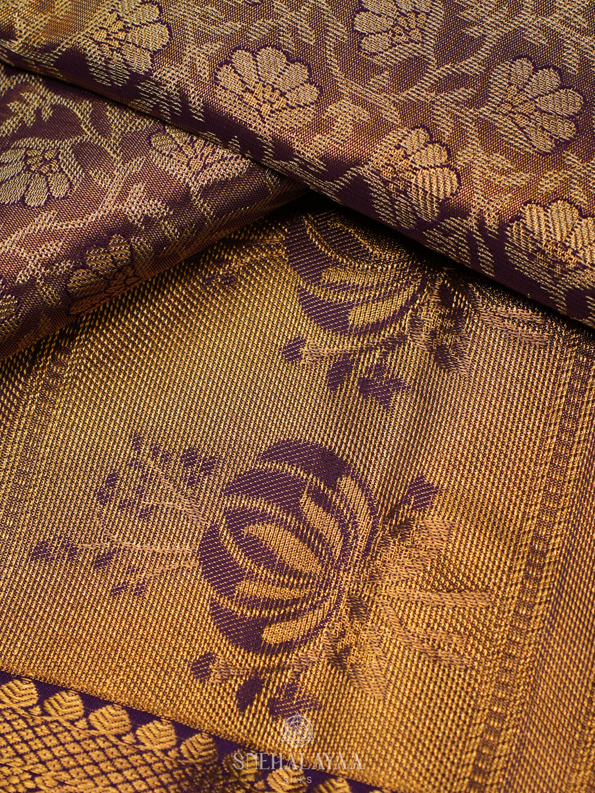 Purple Kanjivaram Silk Saree