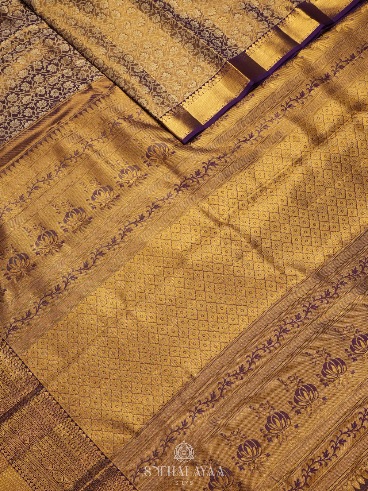 Purple Kanjivaram Silk Saree