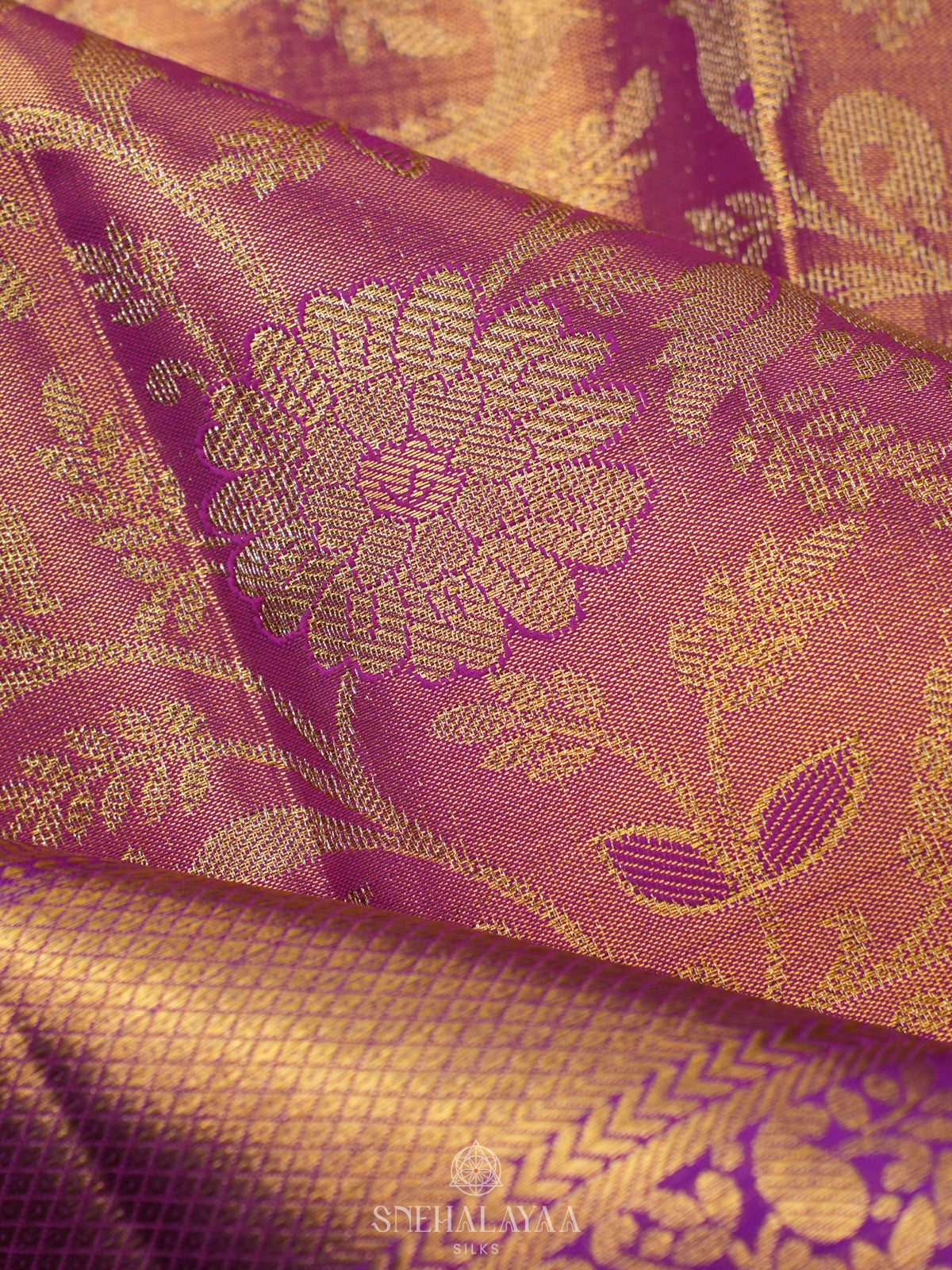 Lilac Kanjivaram Silk Saree