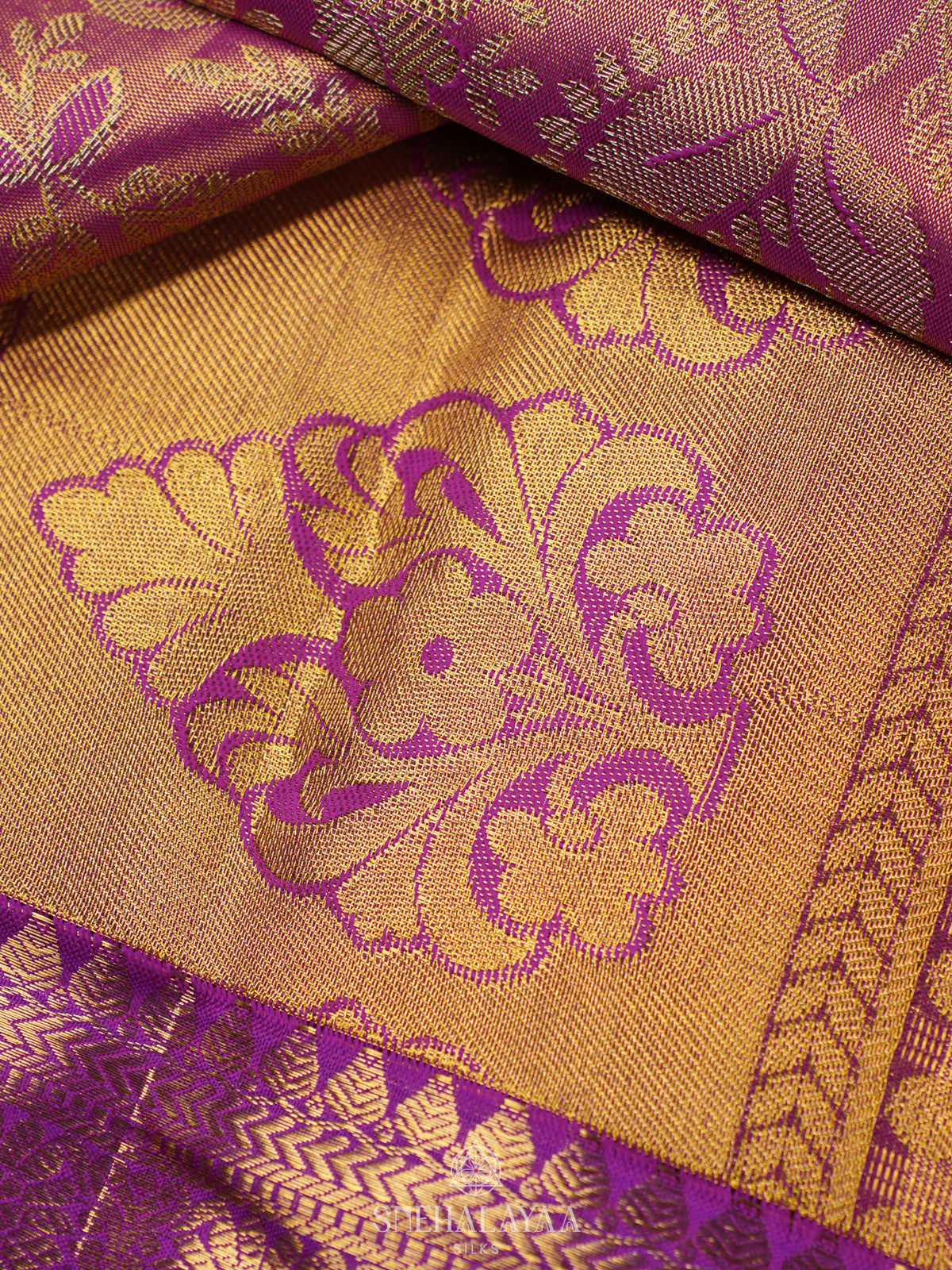 Lilac Kanjivaram Silk Saree