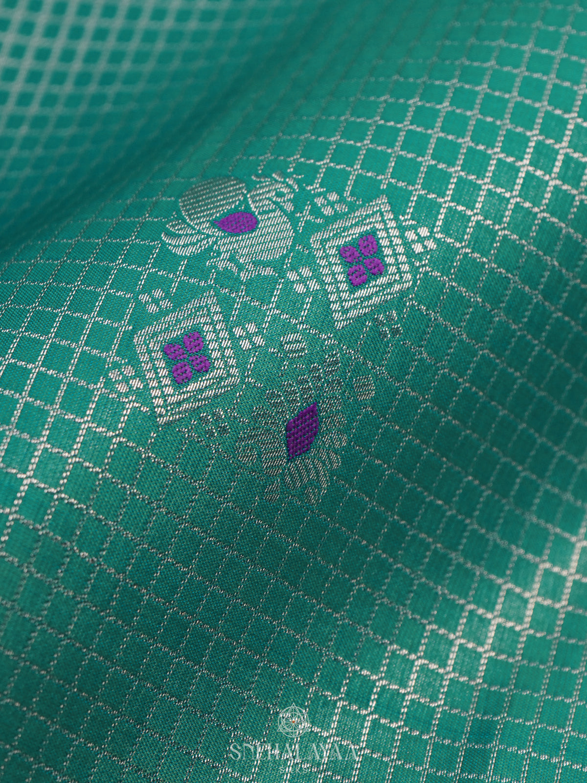 Teal Green Art Silk Saree