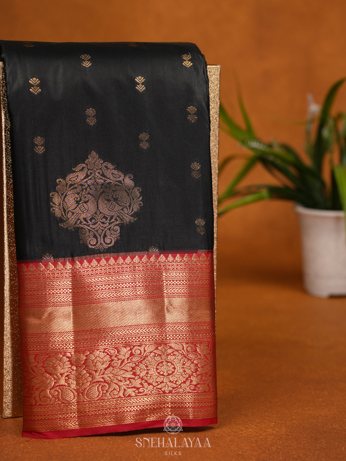 Black Art Silk Saree