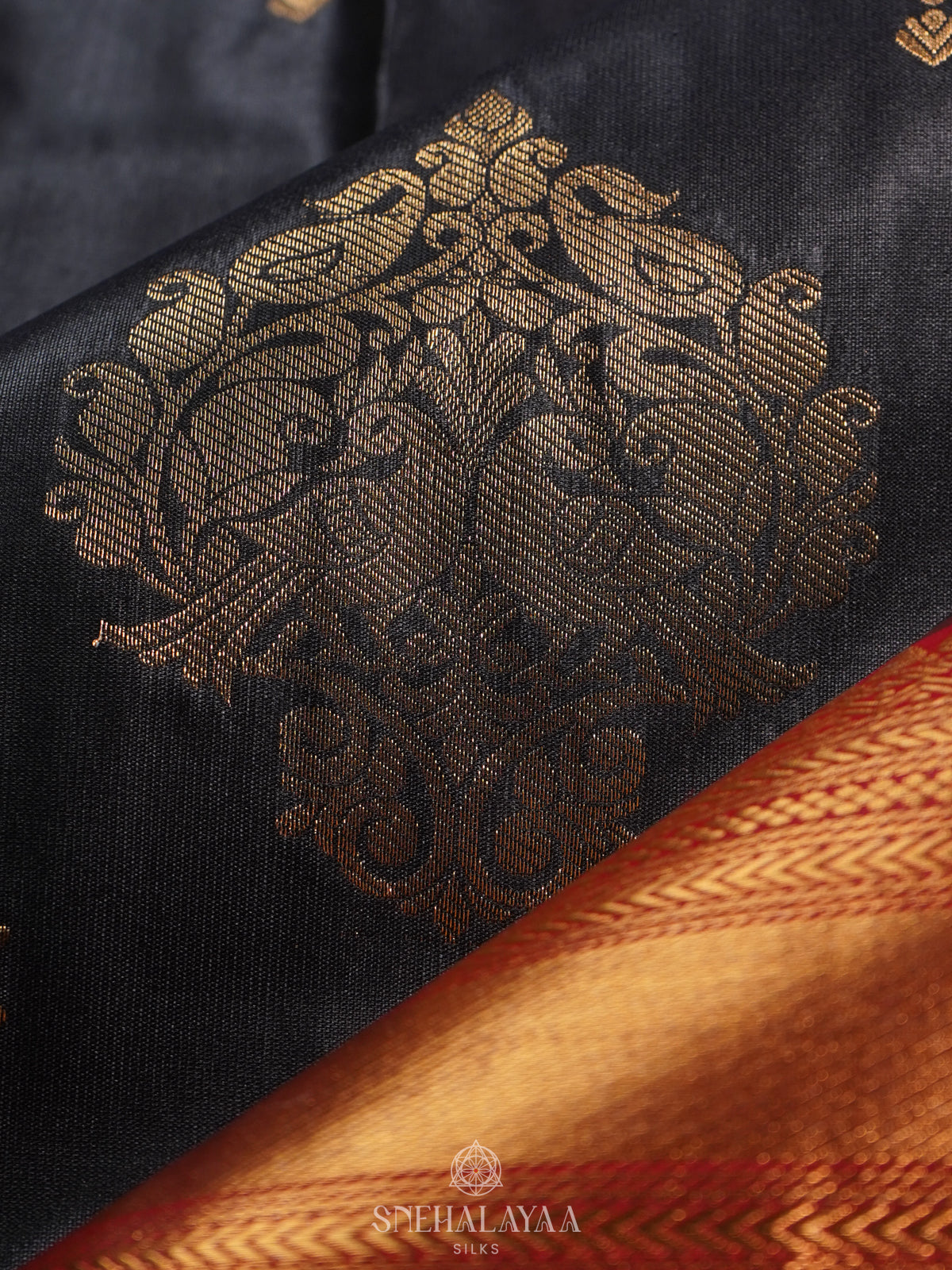 Black Art Silk Saree