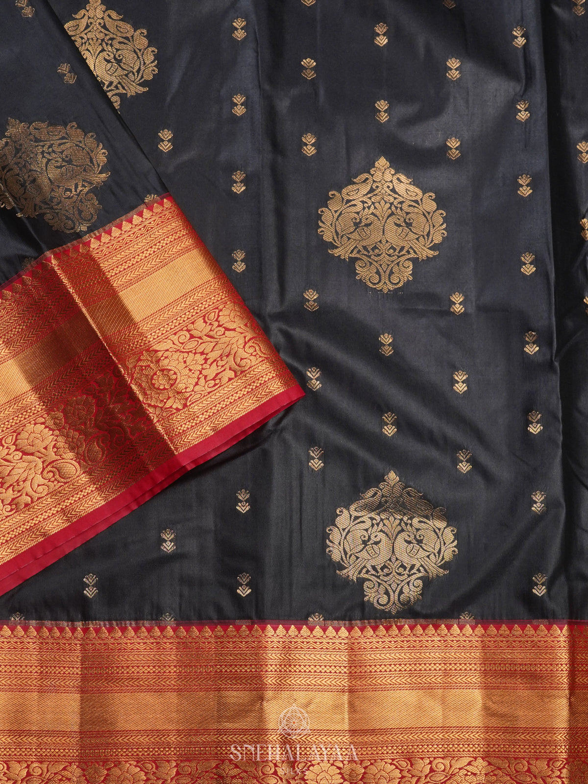 Black Art Silk Saree