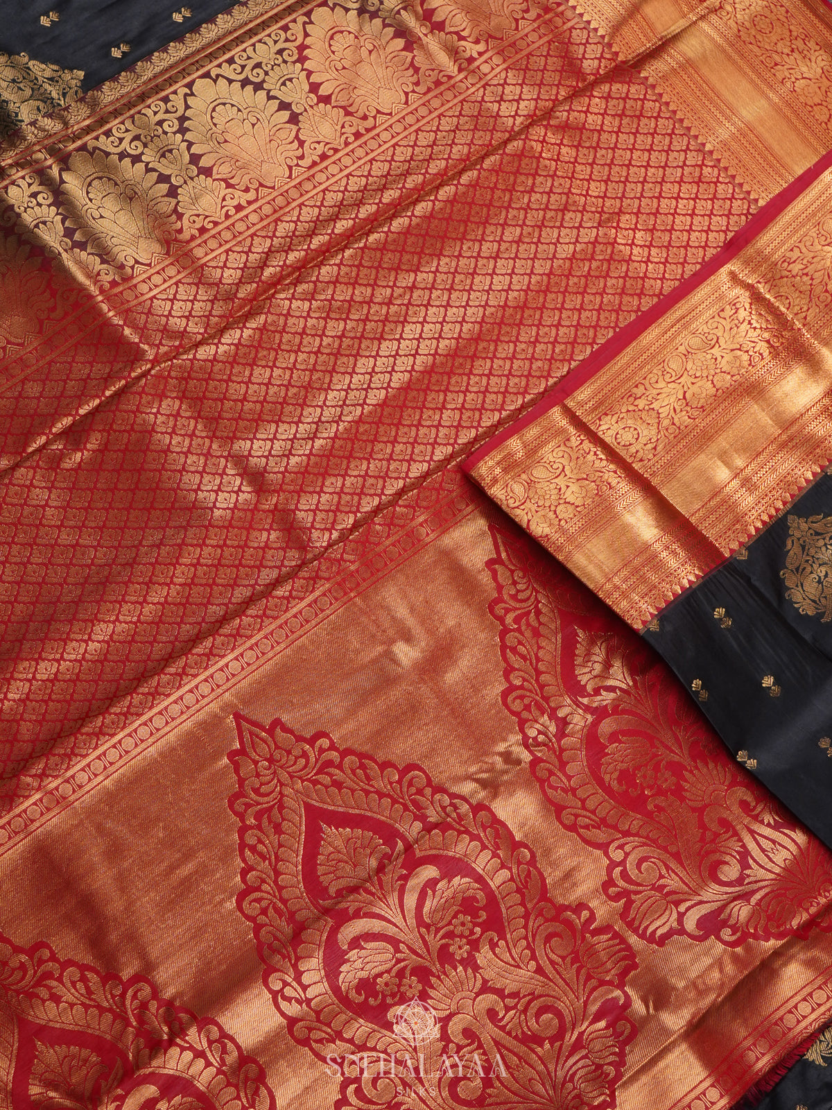 Black Art Silk Saree