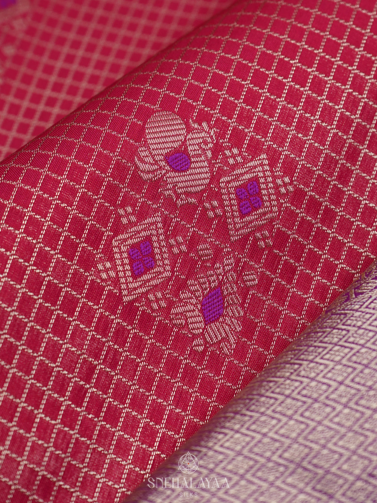 Pink Art Silk Saree
