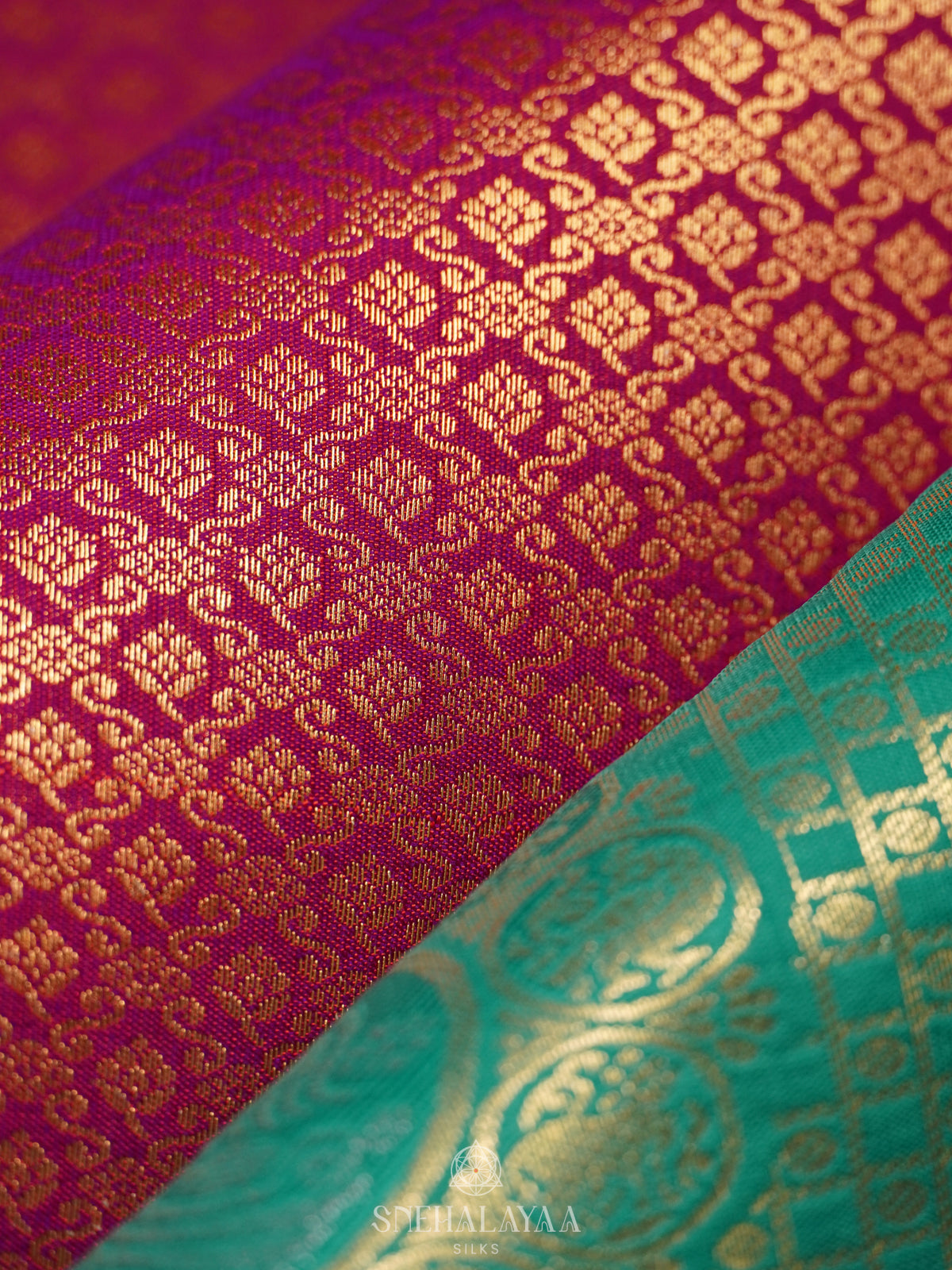Magenta Art Silk Saree