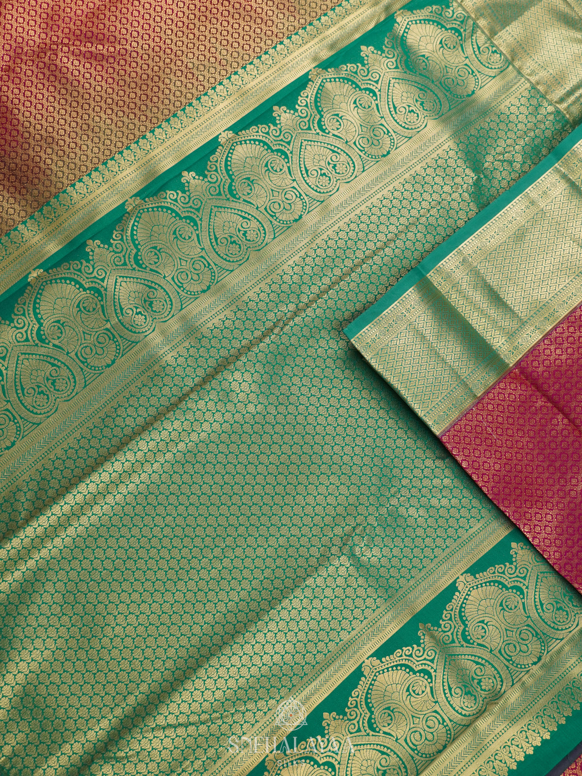 Magenta Art Silk Saree