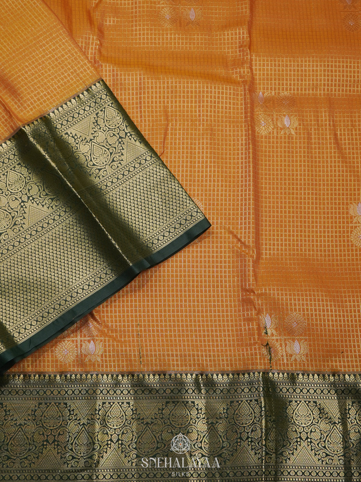 Mango Yellow Art Silk Saree