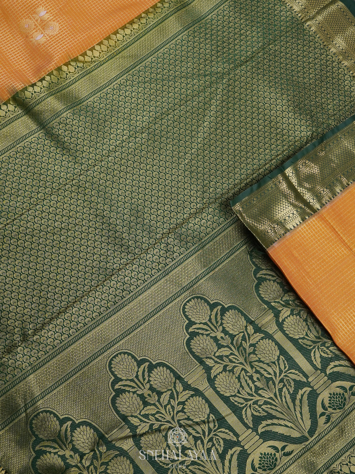 Mango Yellow Art Silk Saree