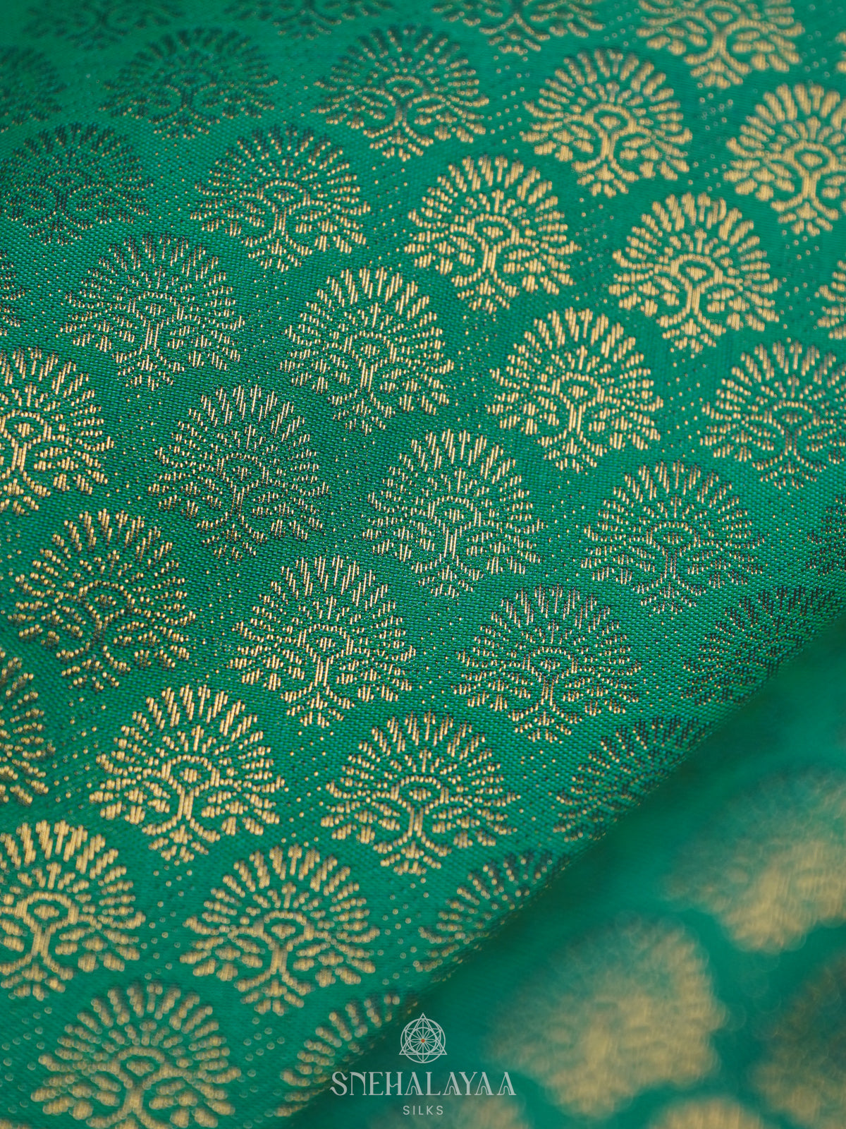 Teal Green Art Silk Saree