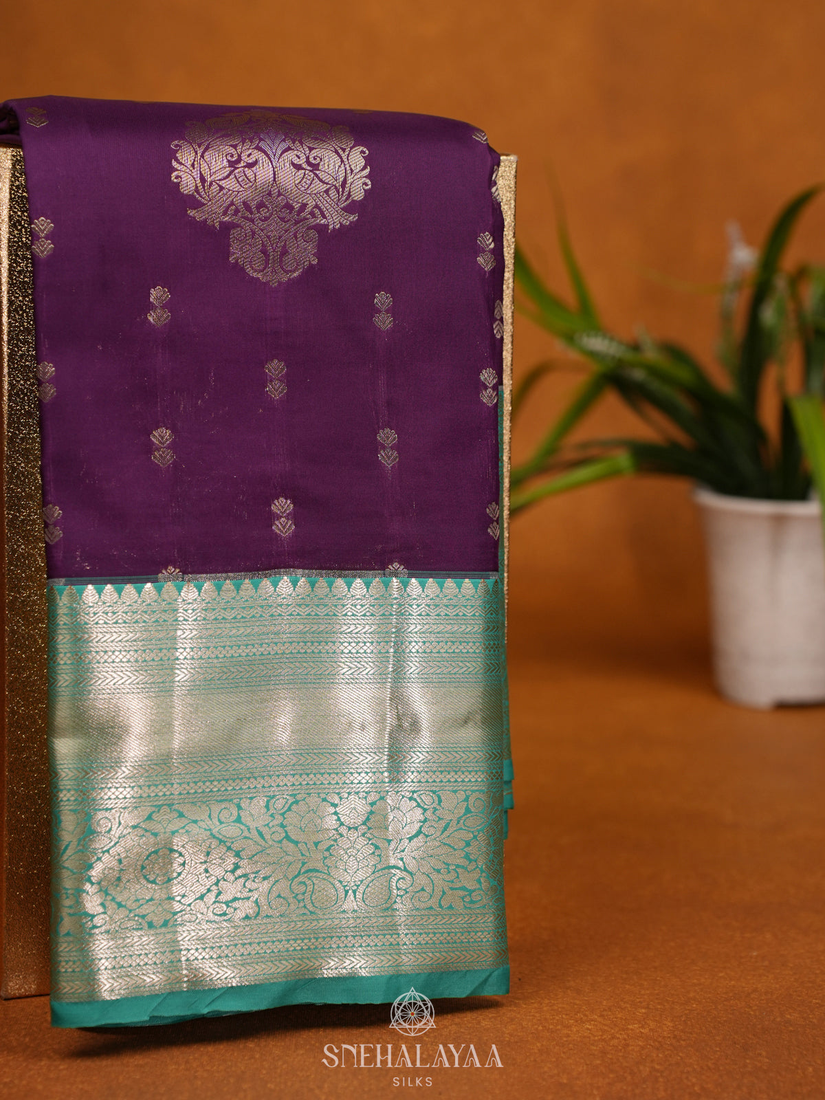 Purple Art Silk Saree