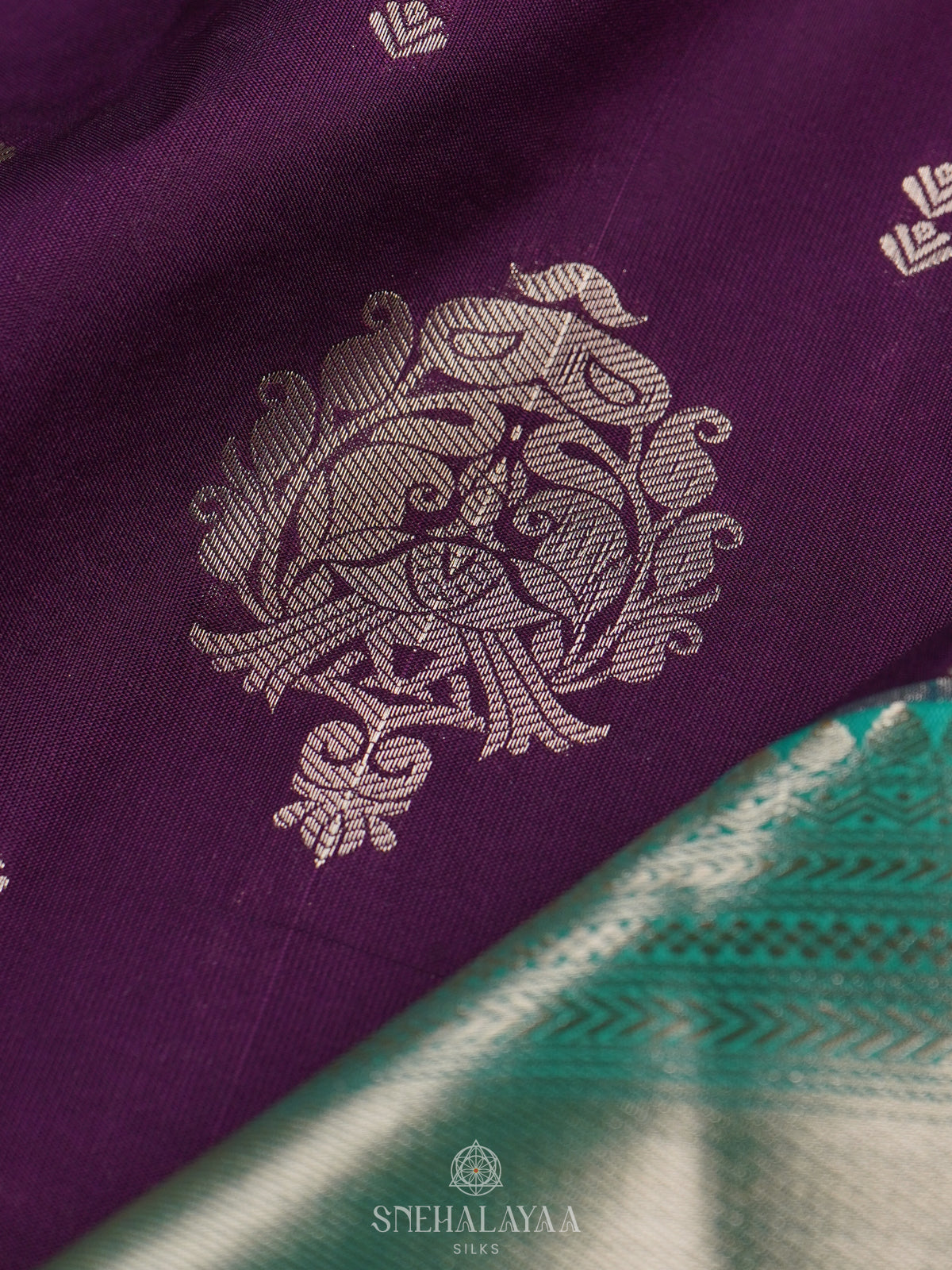 Purple Art Silk Saree