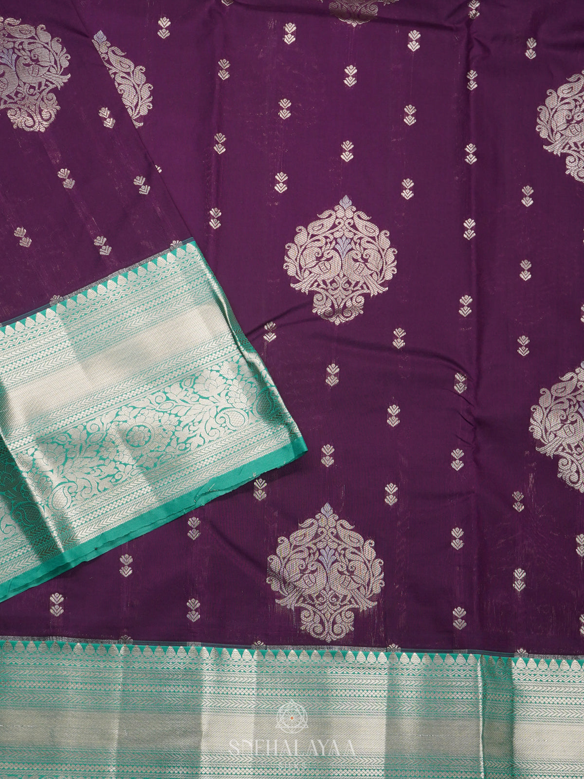 Purple Art Silk Saree