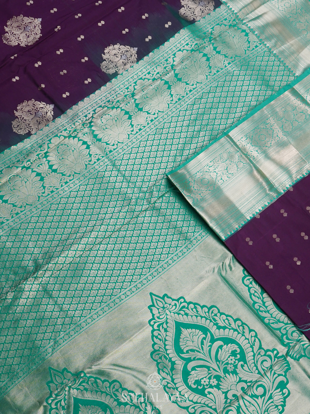 Purple Art Silk Saree
