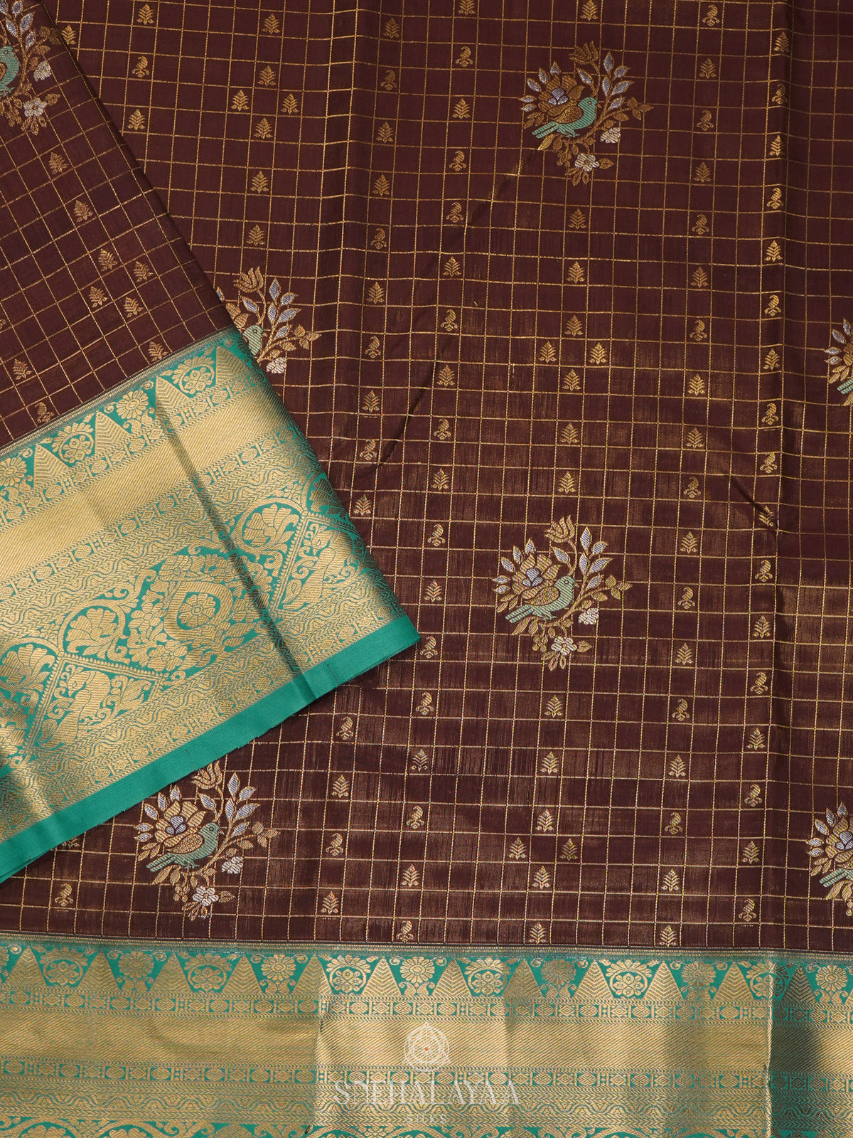 Coffee Brown Art Silk Saree