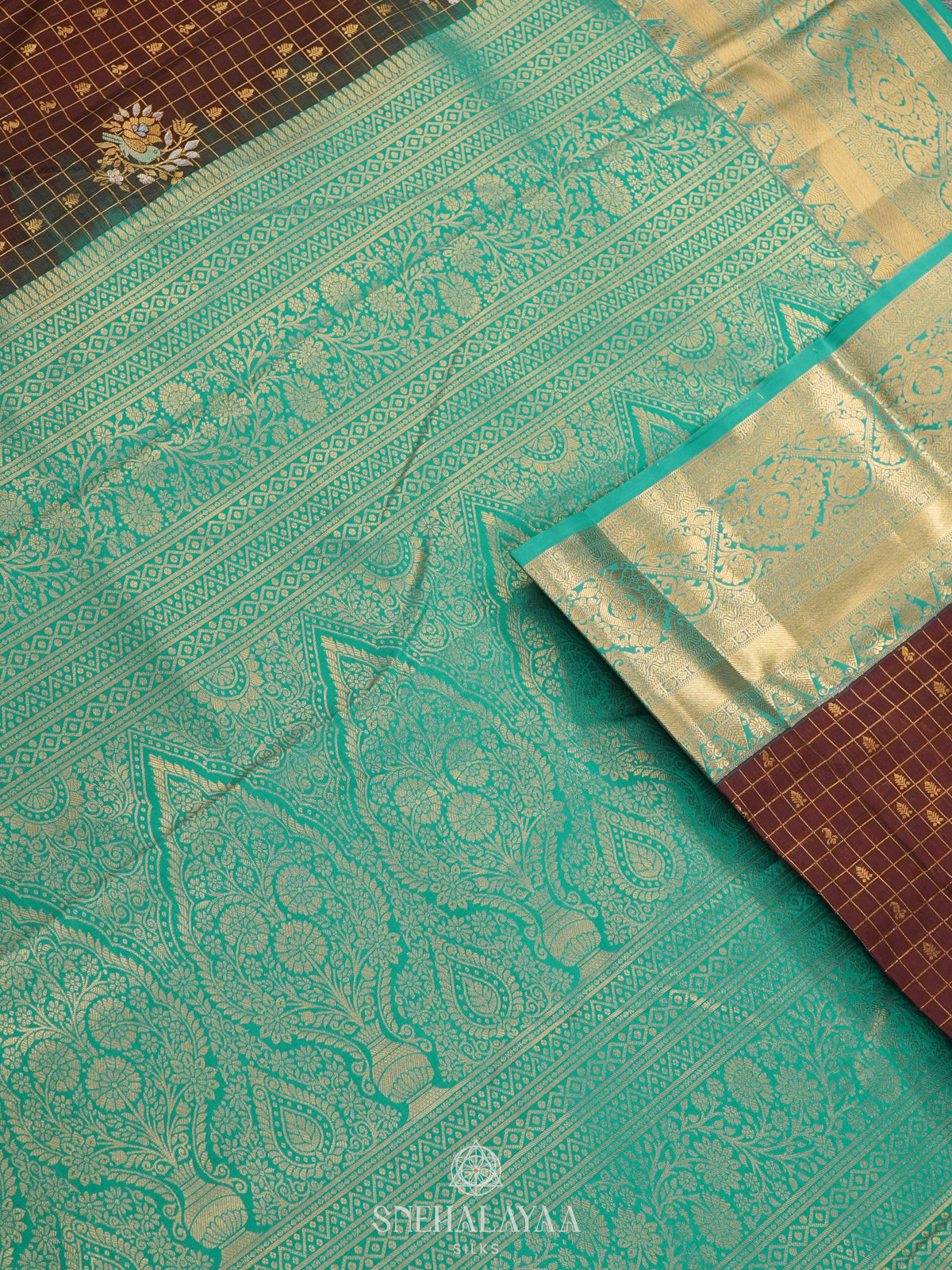 Coffee Brown Art Silk Saree