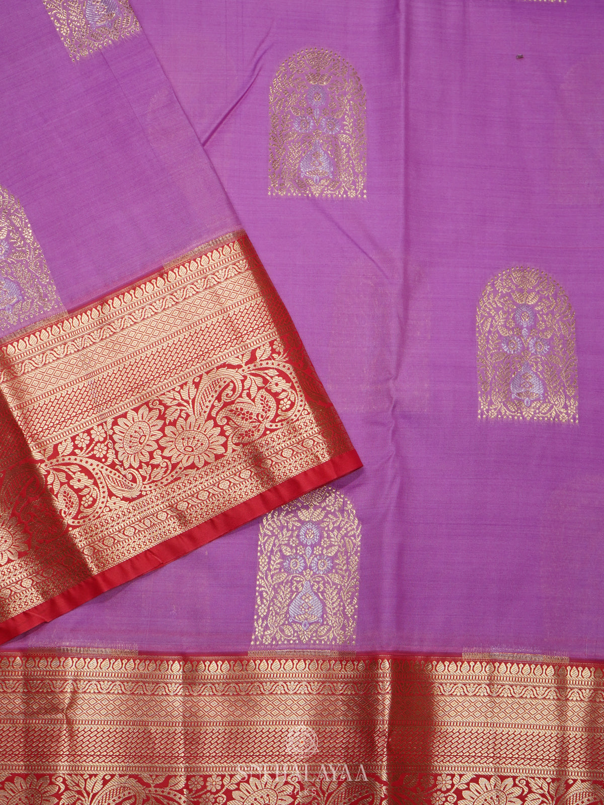 Lavender Art Silk Saree