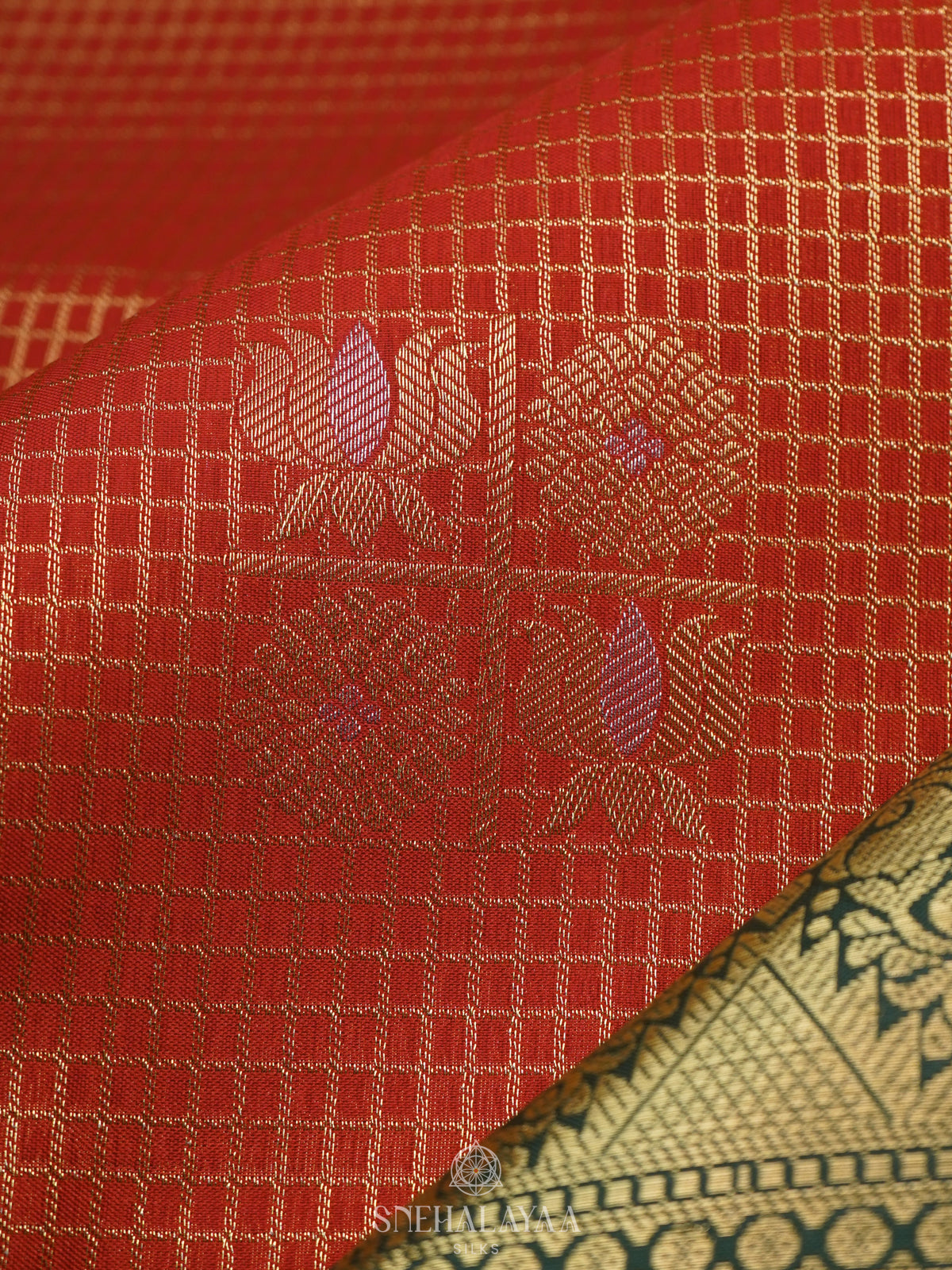 Orange Art Silk Saree