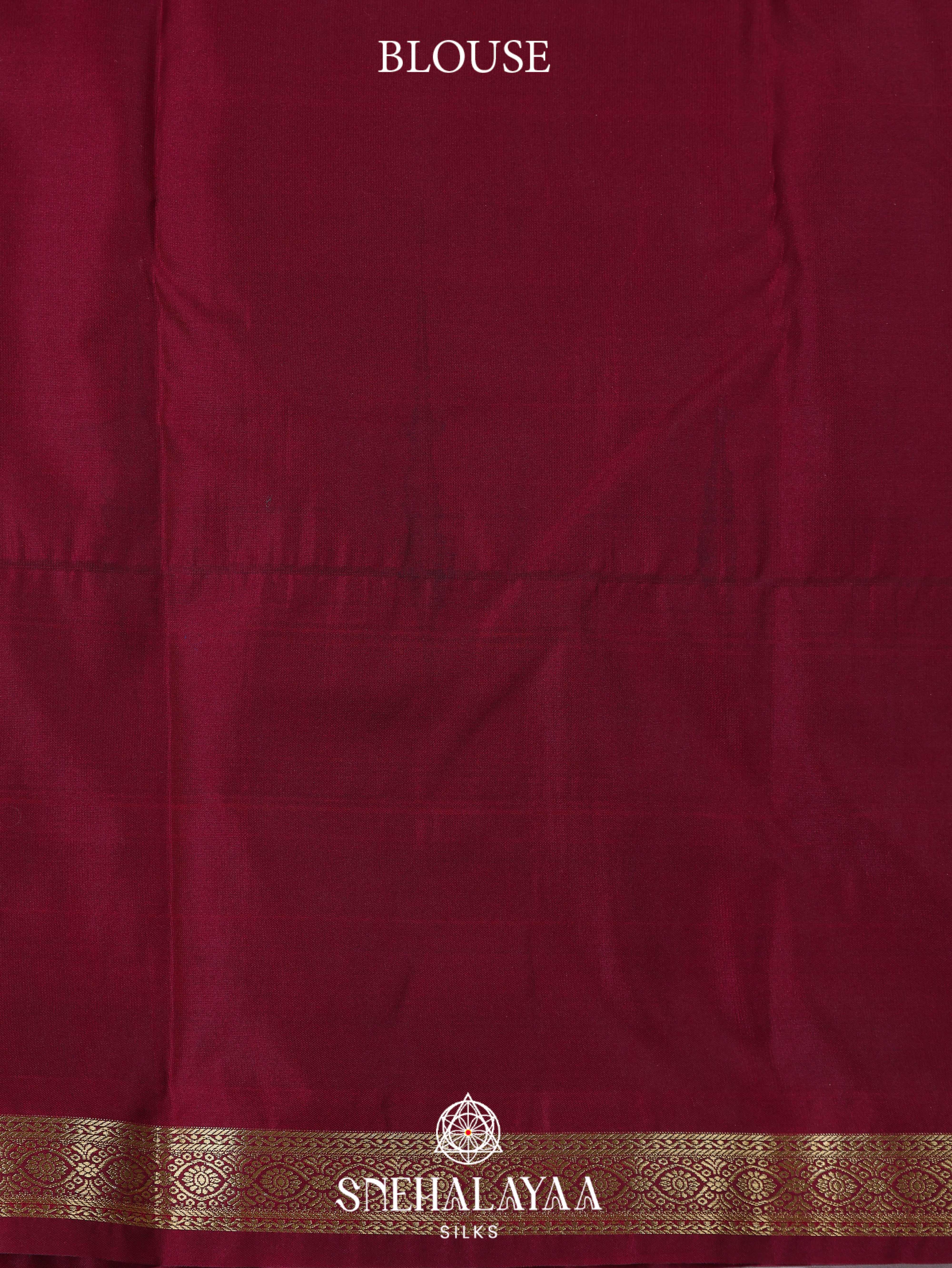 Maroon Art Silk Saree