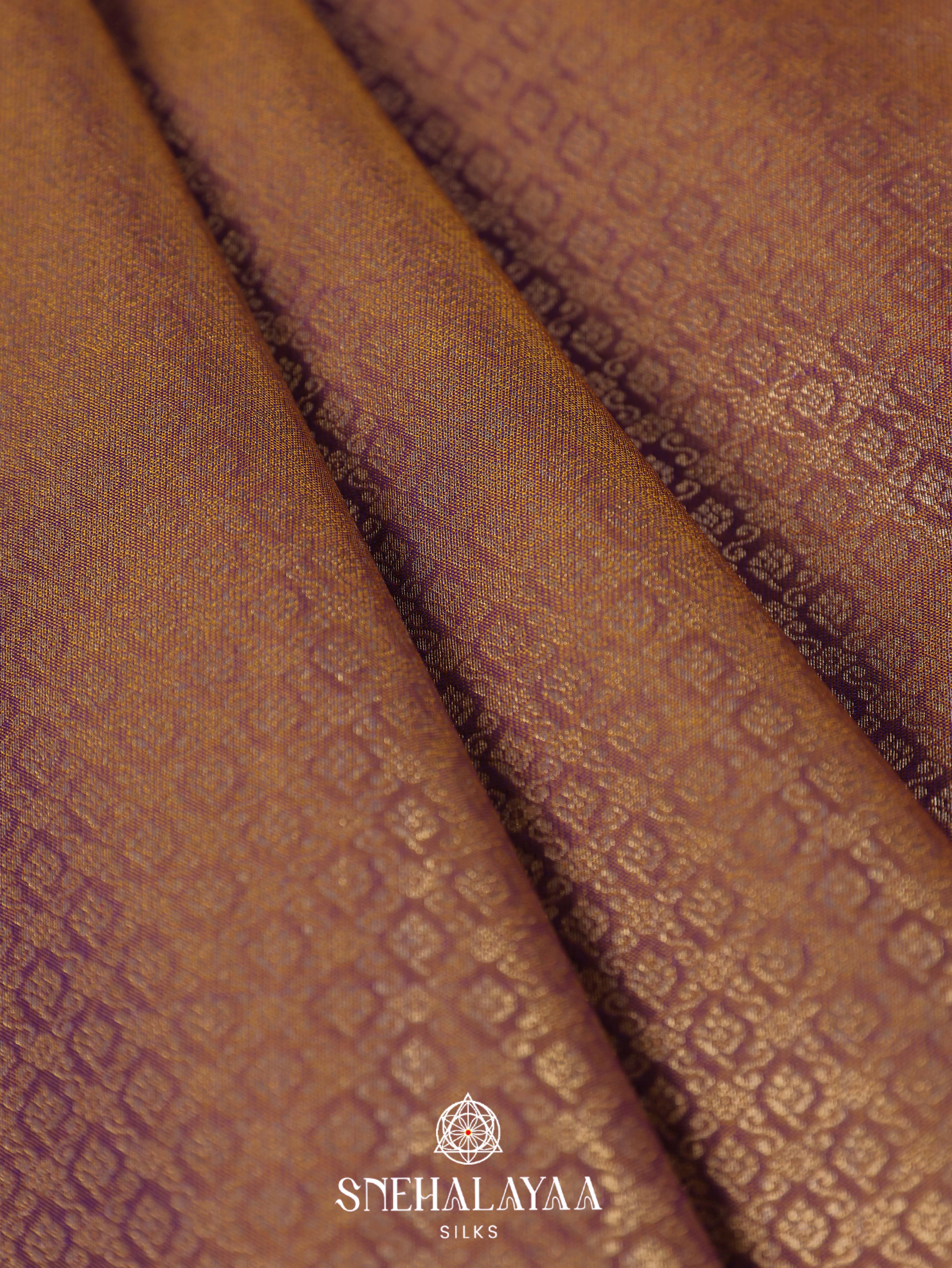 Brown Art Silk Saree