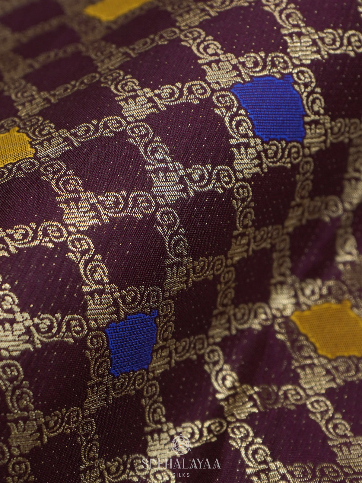 Burgundy Art Silk Saree
