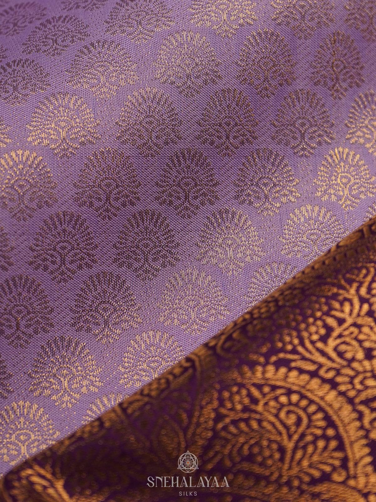 Lilac Art Silk Saree