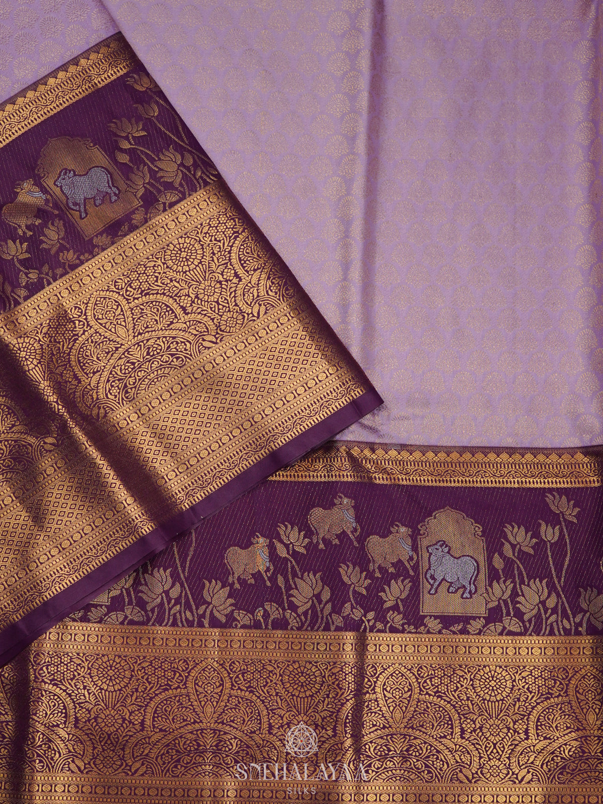 Lilac Art Silk Saree