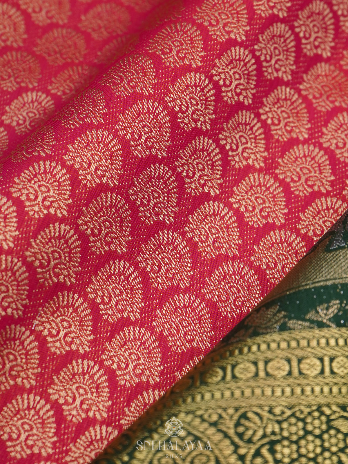 Ruby Red Art Silk Saree