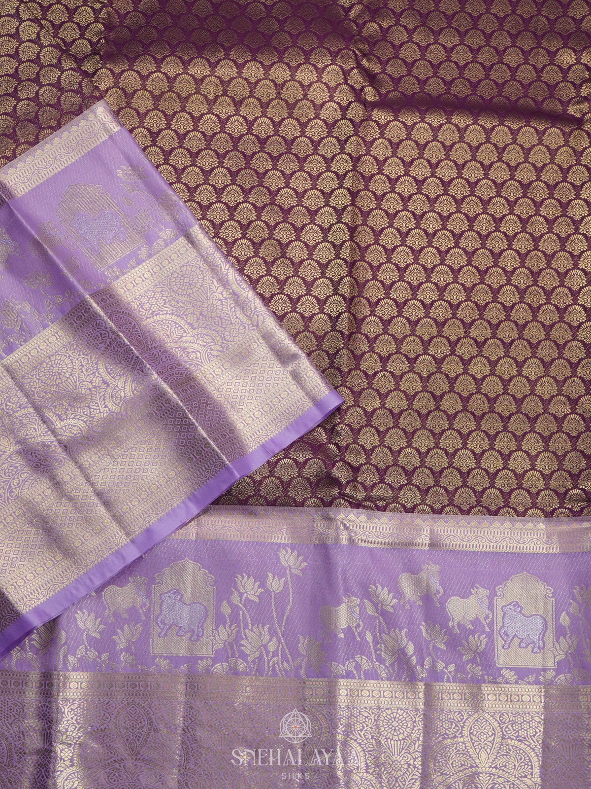 Magenta Art Silk Saree