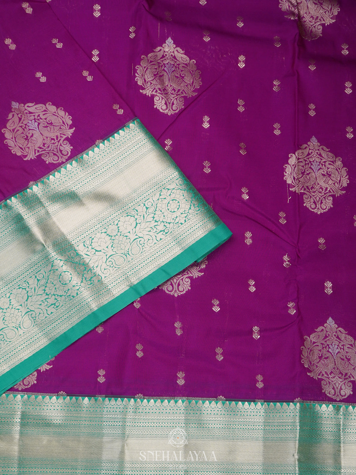 Magenta Art Silk Saree