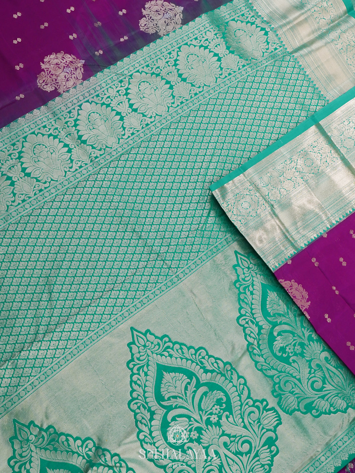 Magenta Art Silk Saree
