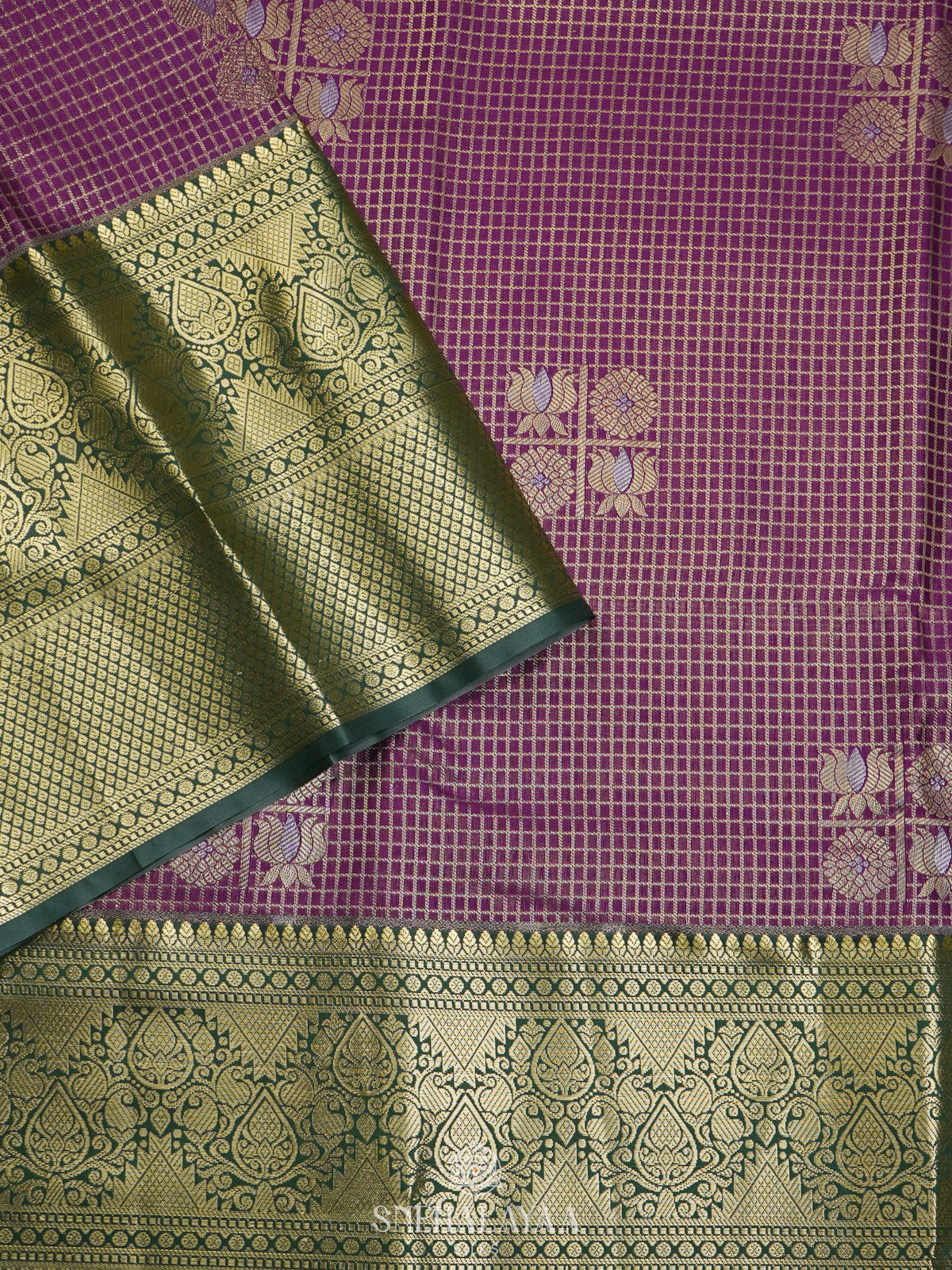 Magenta Art Silk Saree