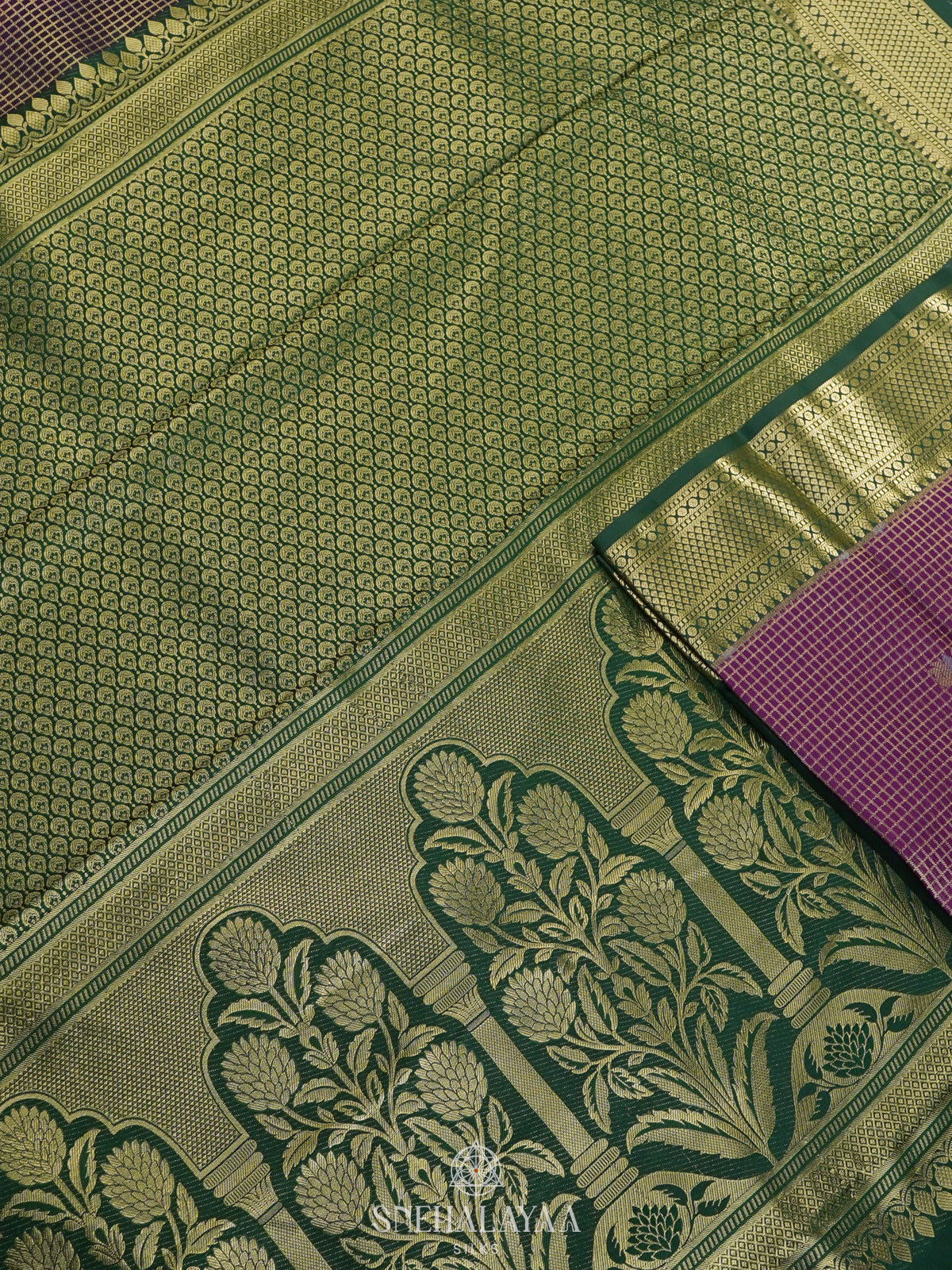 Magenta Art Silk Saree