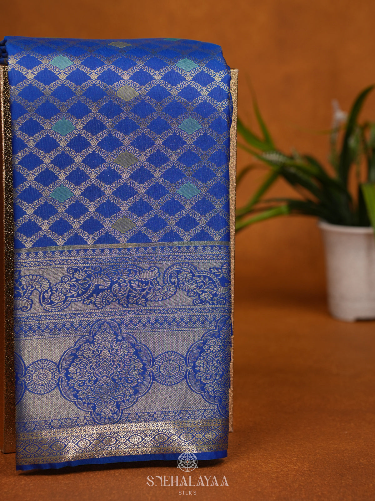 Blue Art Silk Saree