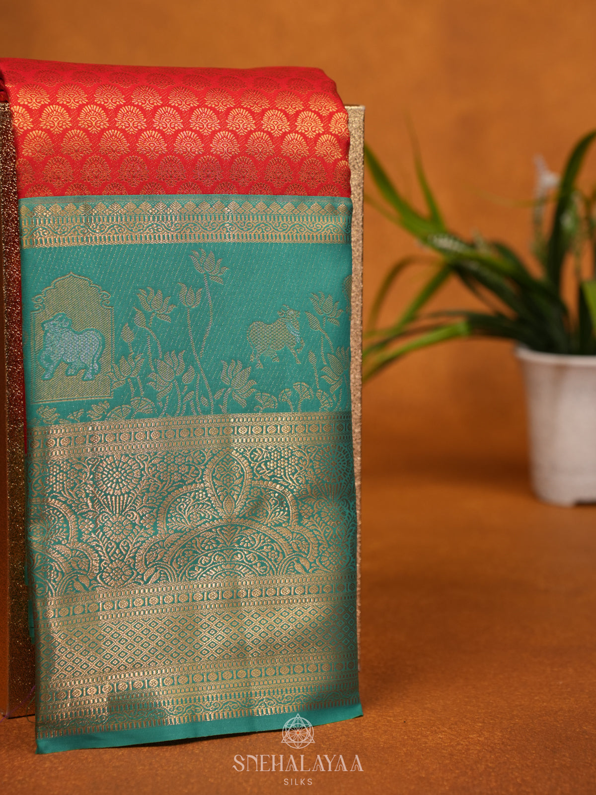 Red Art Silk Saree