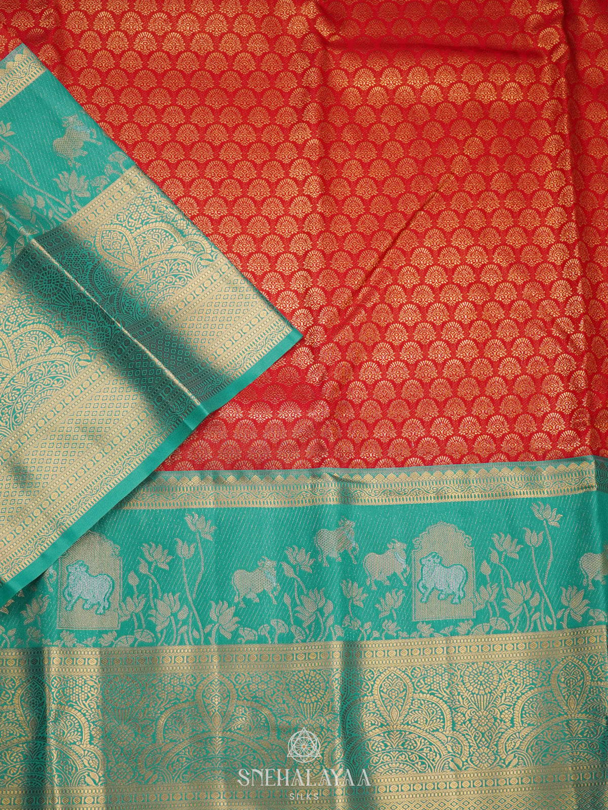 Red Art Silk Saree