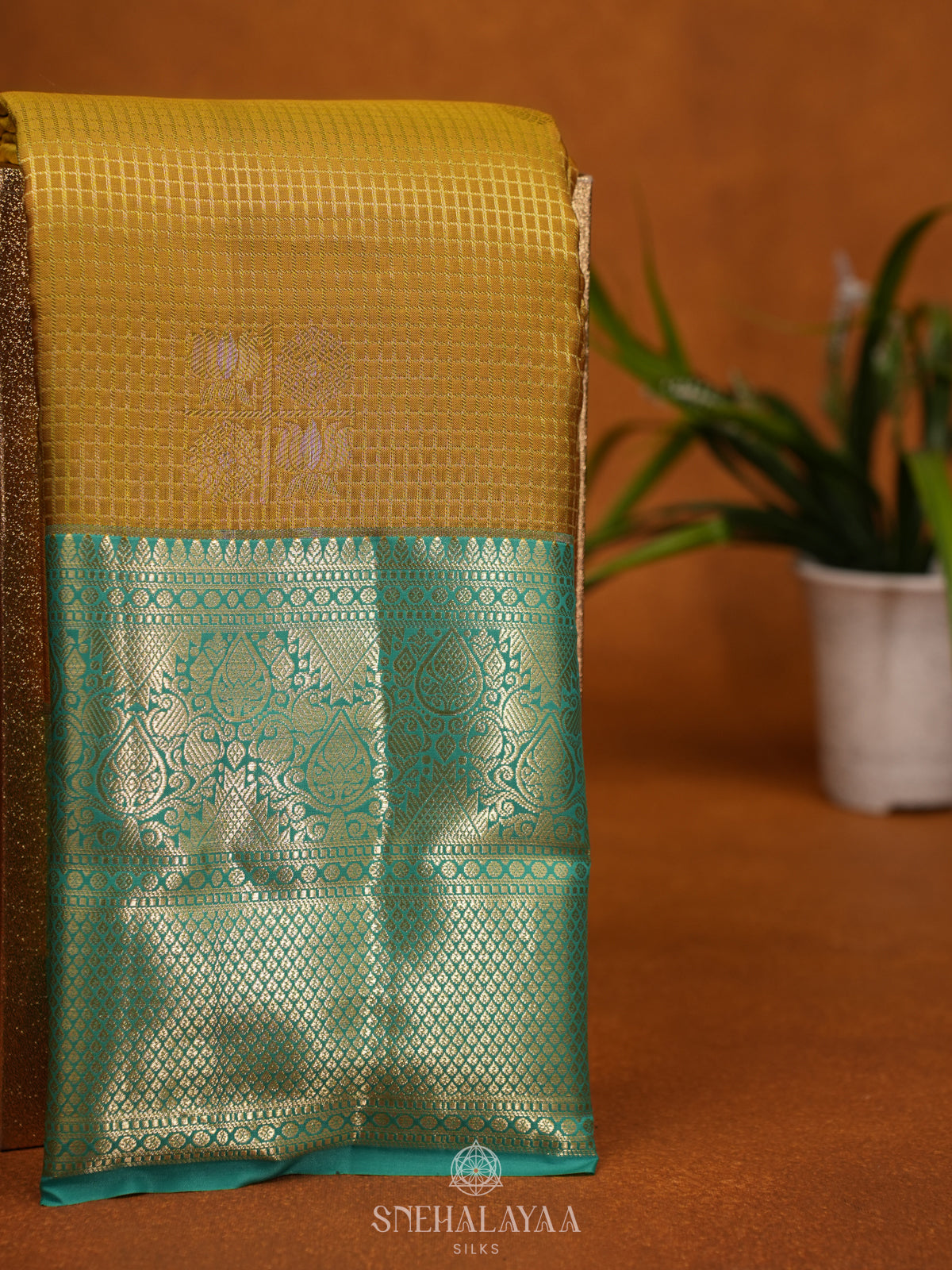 Mustard Art Silk Saree