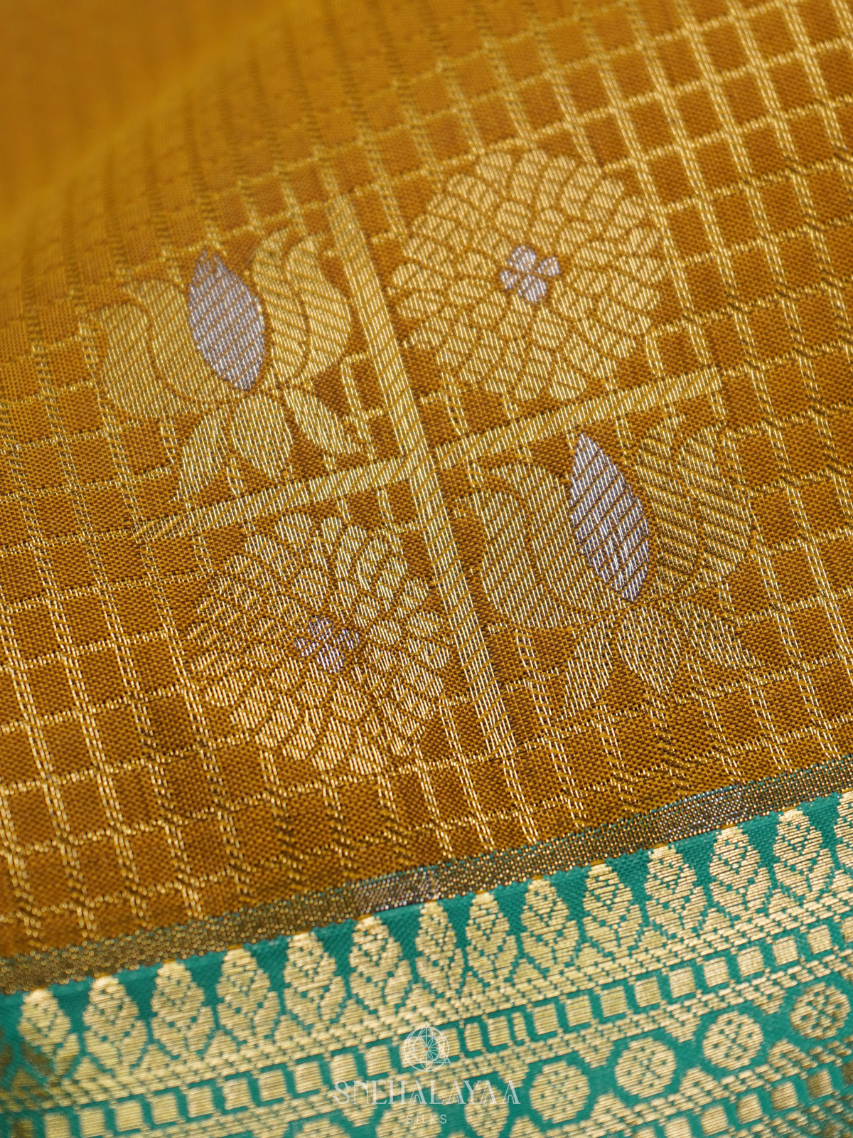 Mustard Art Silk Saree