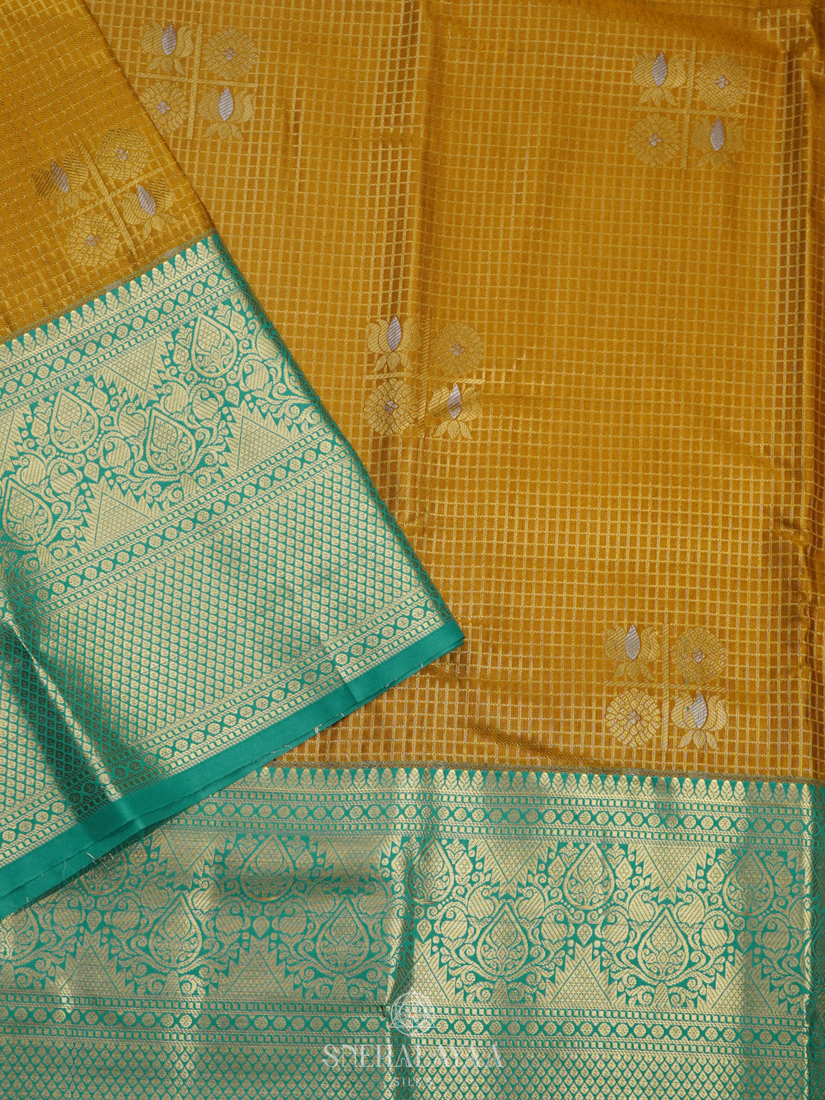 Mustard Art Silk Saree