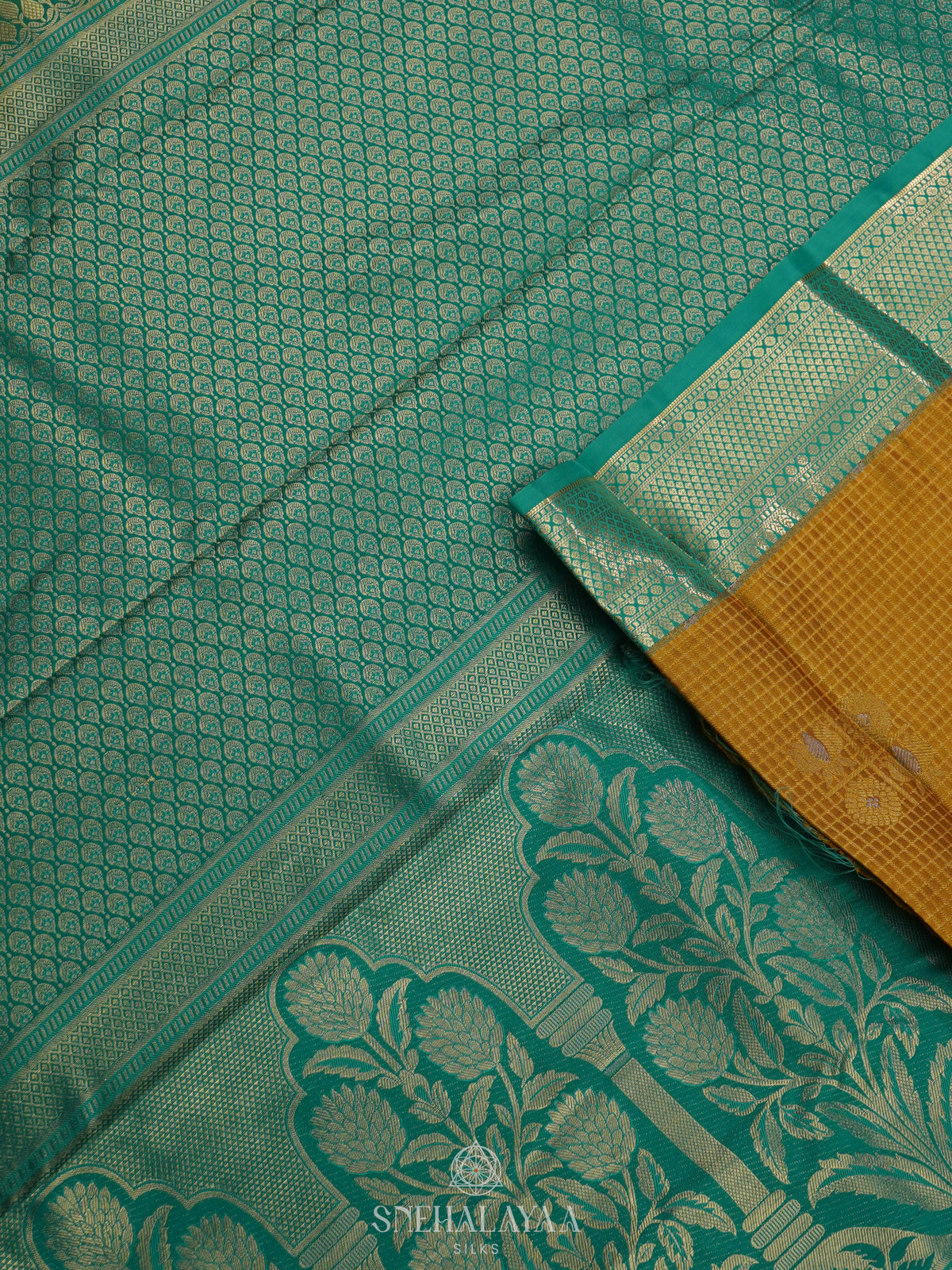 Mustard Art Silk Saree