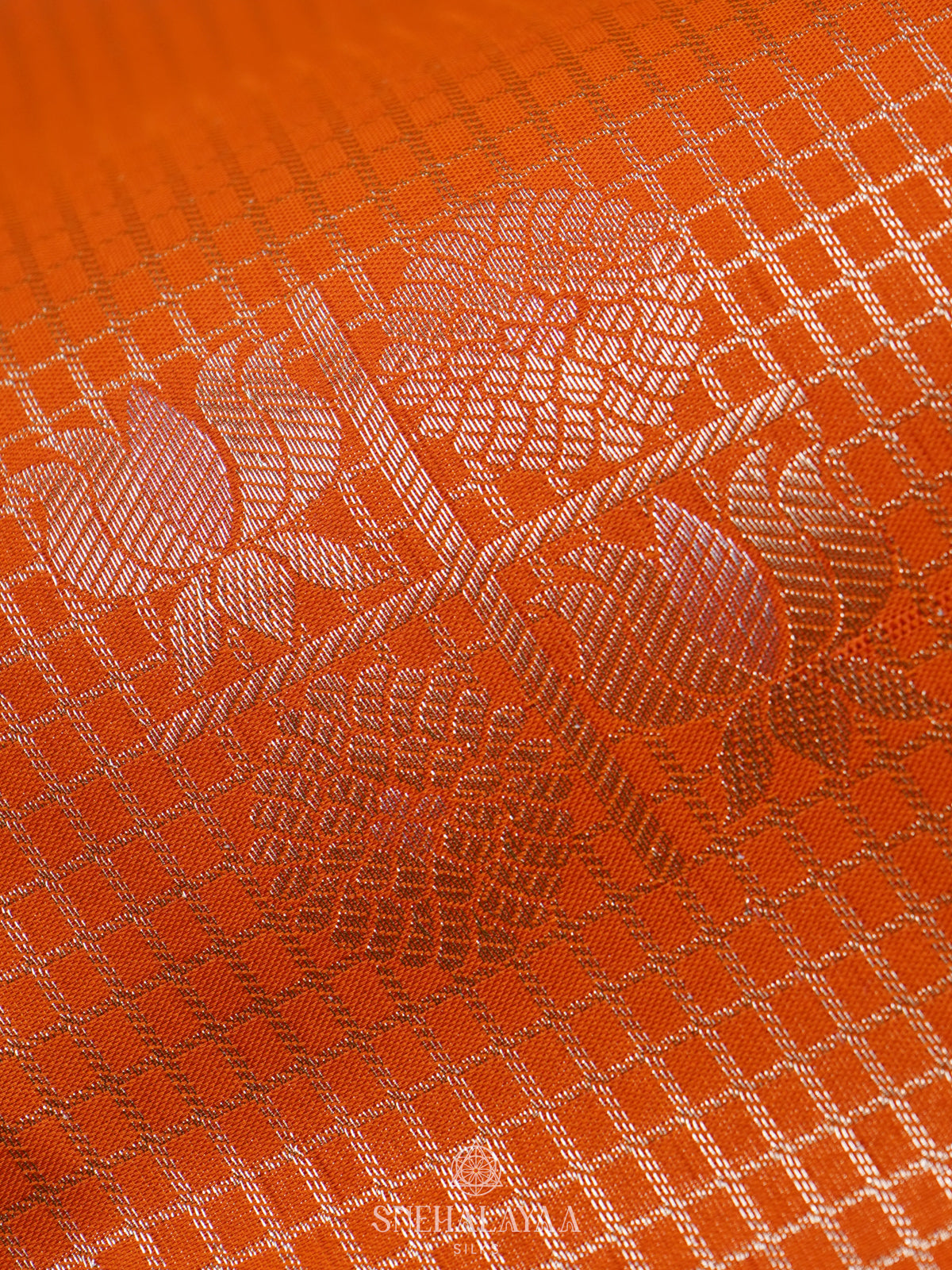Orange Art Silk Saree
