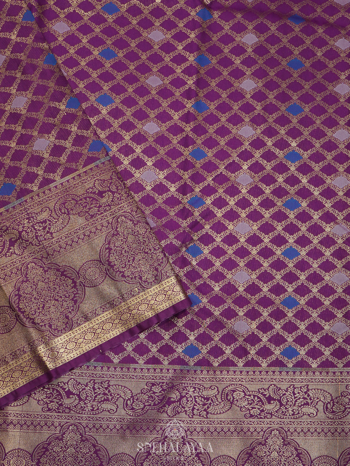 Purple Art Silk Saree