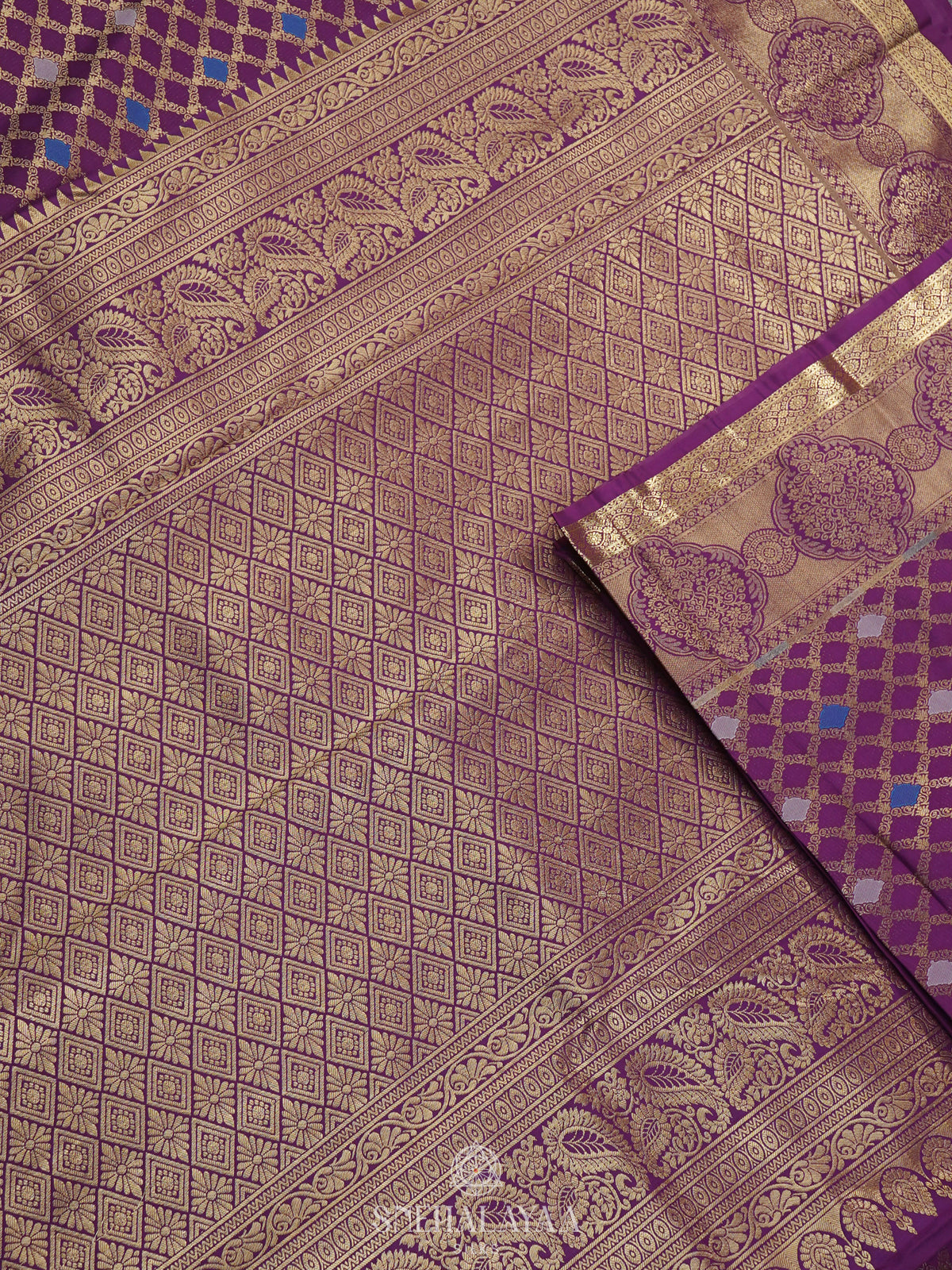Purple Art Silk Saree