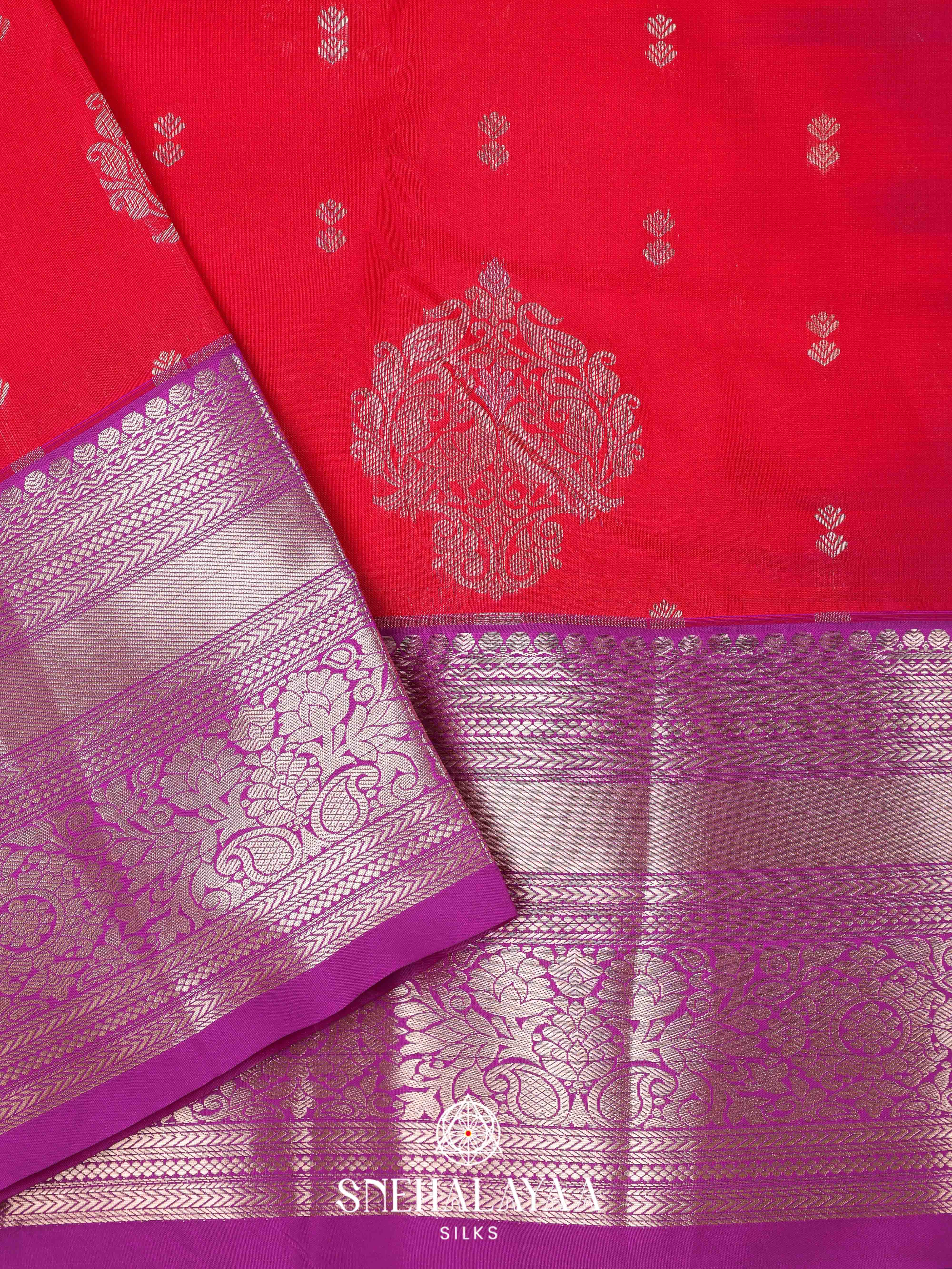 Red Art Silk Saree