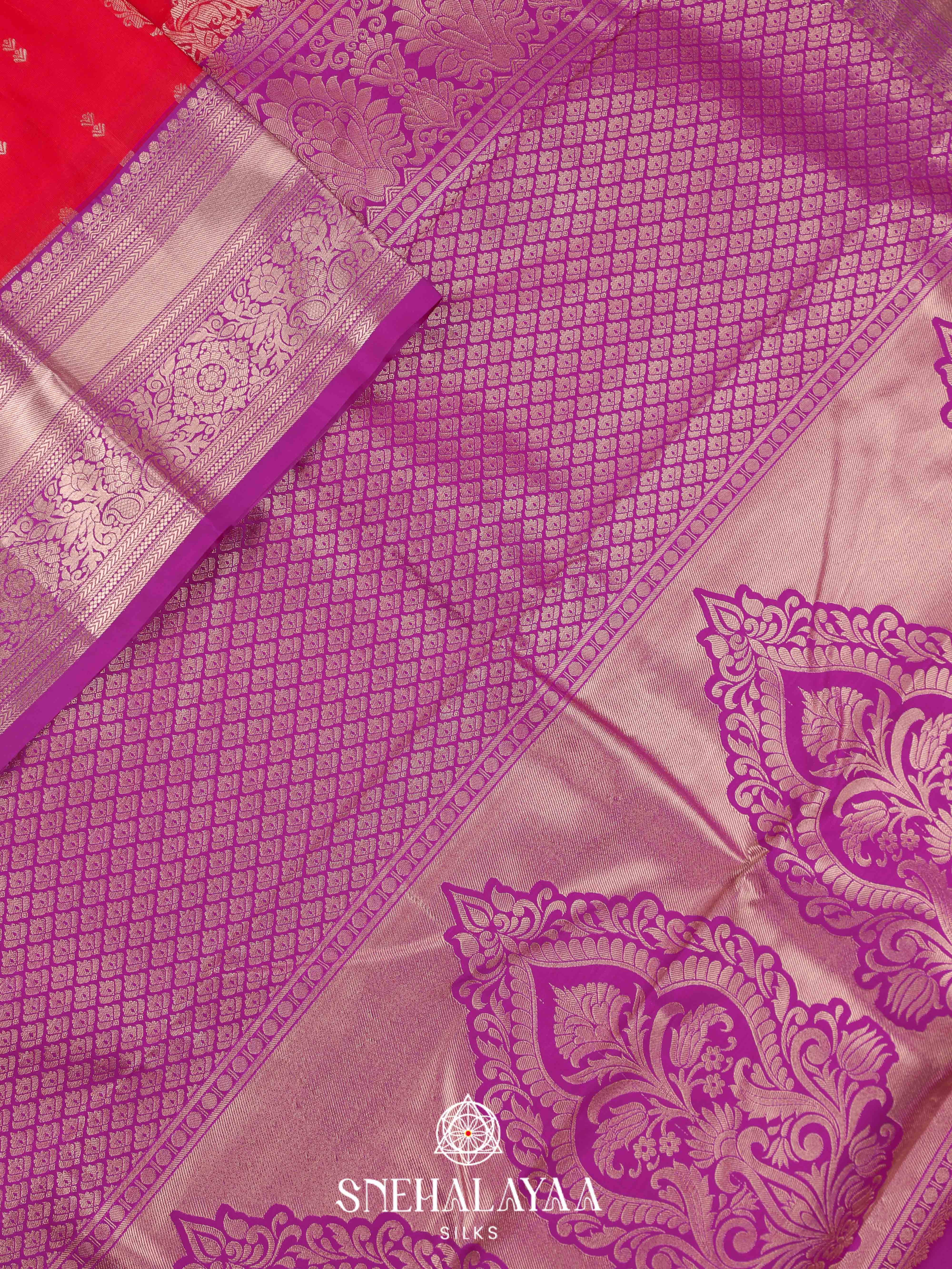 Red Art Silk Saree