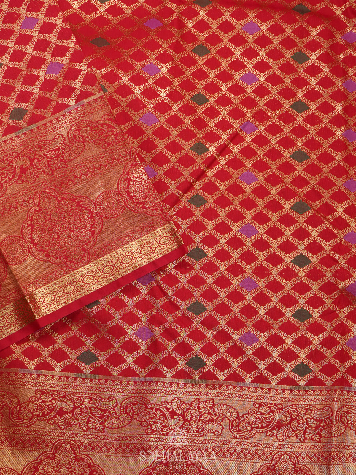 Red Art Silk Saree