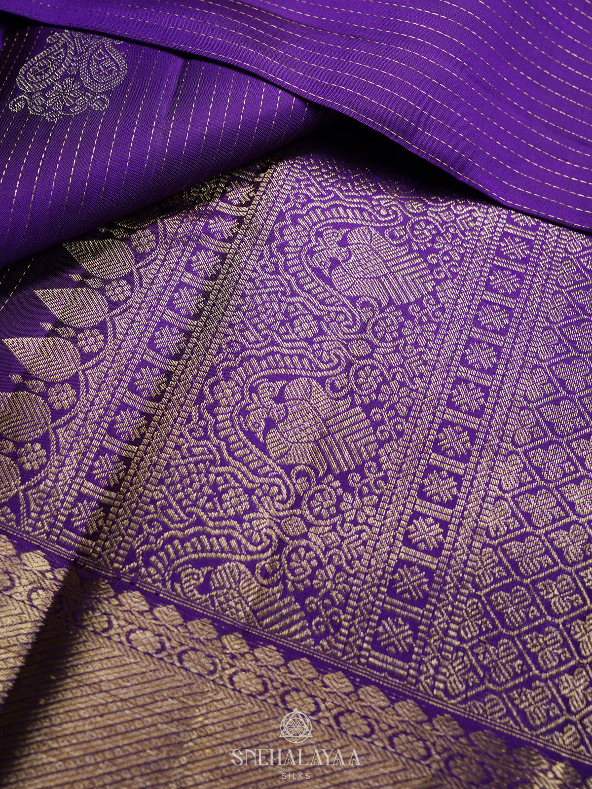 Purple Kanjivaram Silk Saree