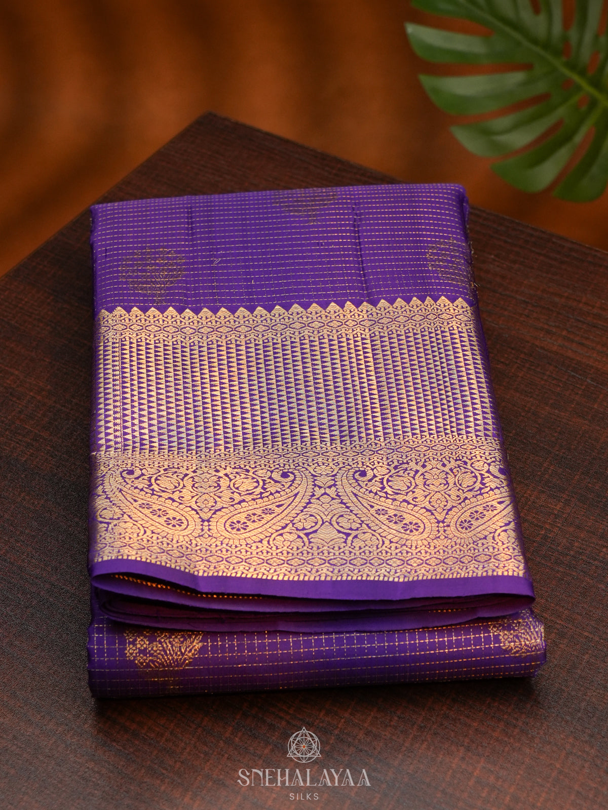 Purple Kanjivaram Silk Saree