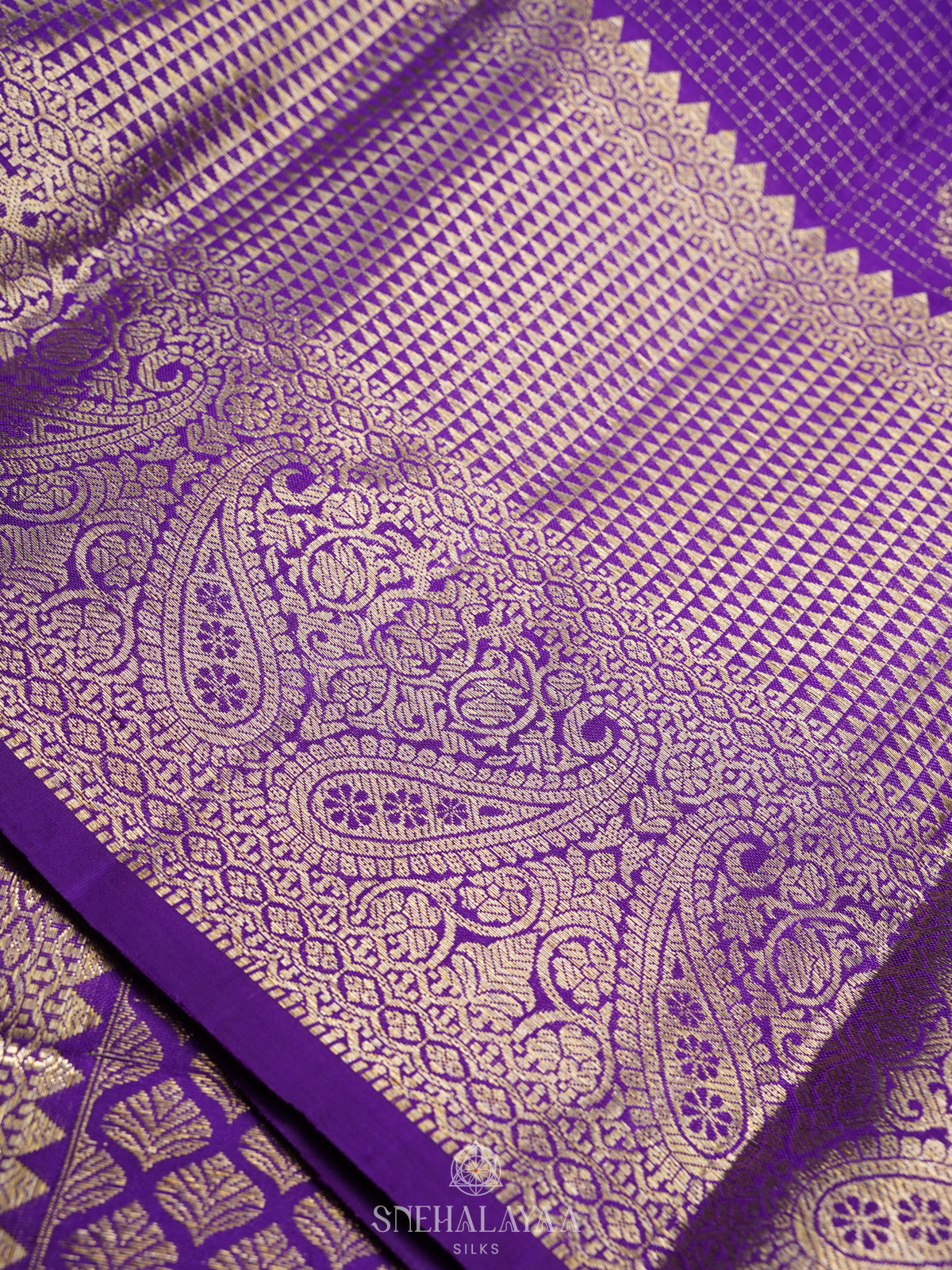 Purple Kanjivaram Silk Saree